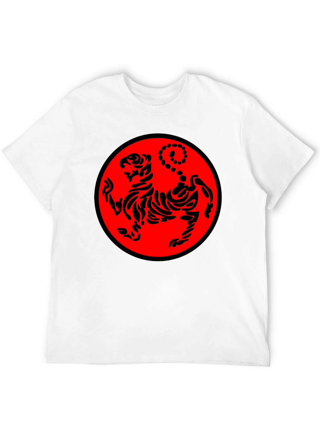 Black Karate Tiger Graphic T-Shirt