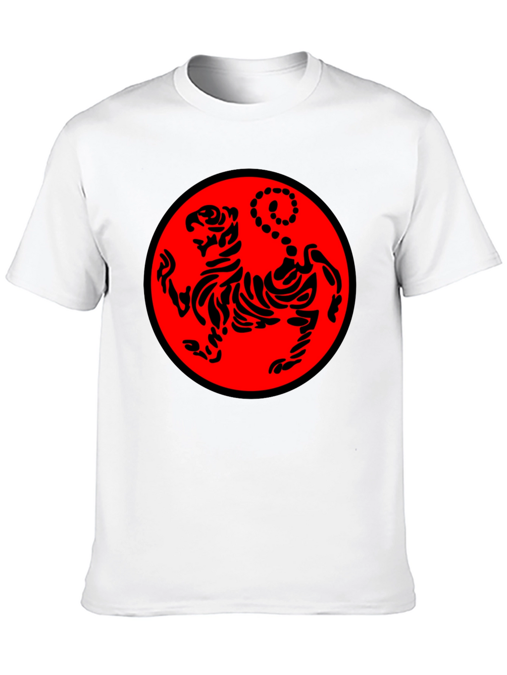 Black Karate Tiger Graphic T-Shirt