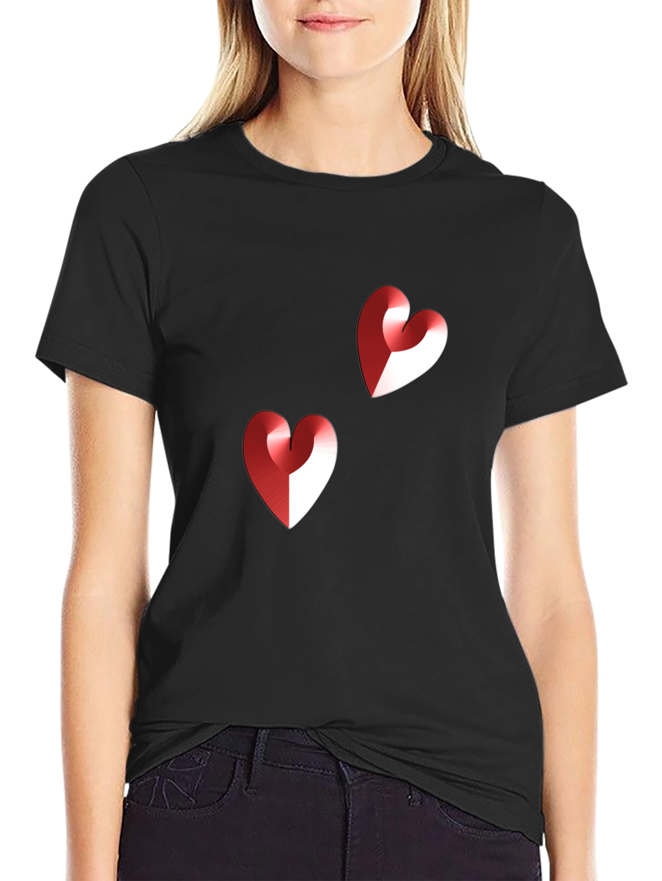 Heart Graphic Black T-Shirt