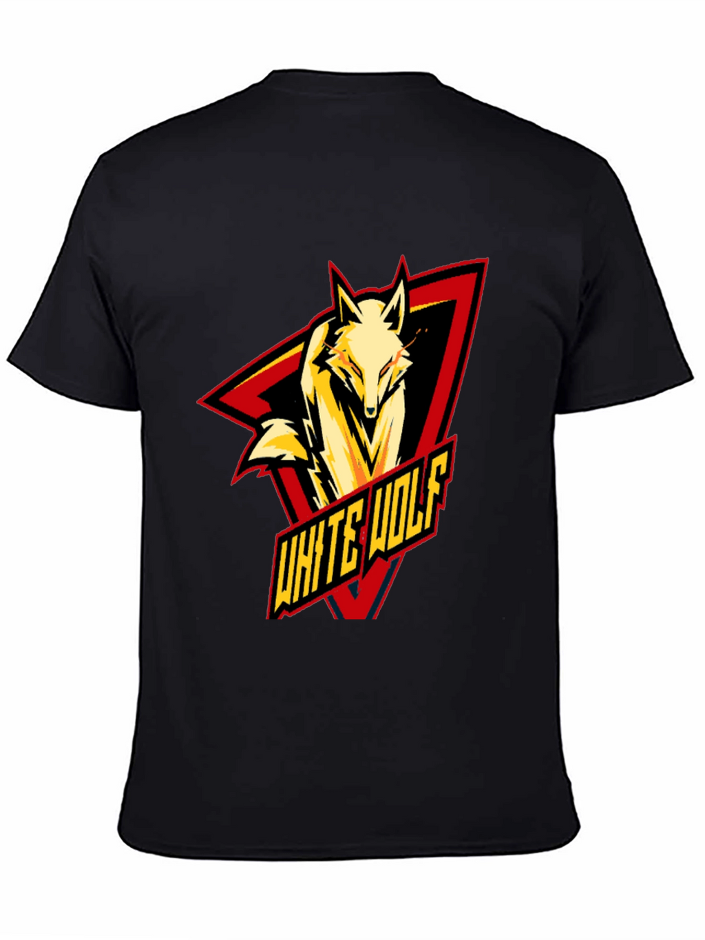 White Wolf Graphic T-Shirt - Black