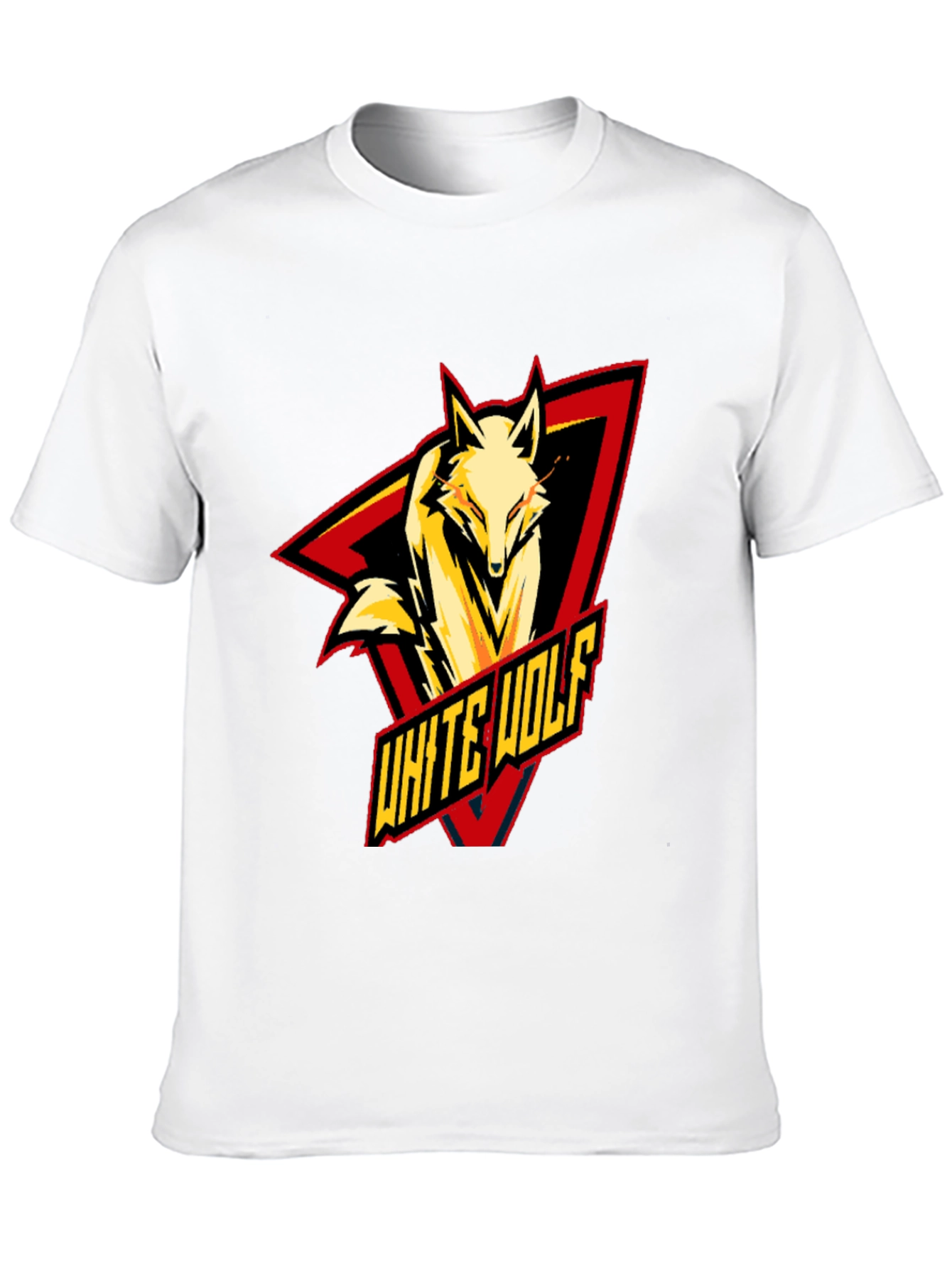 White Wolf Graphic T-Shirt - Black