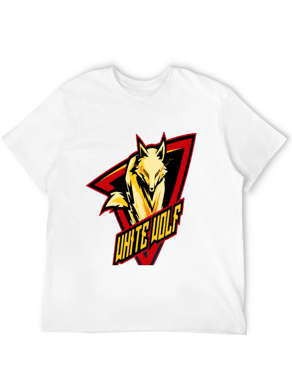 White Wolf Graphic T-Shirt - Black