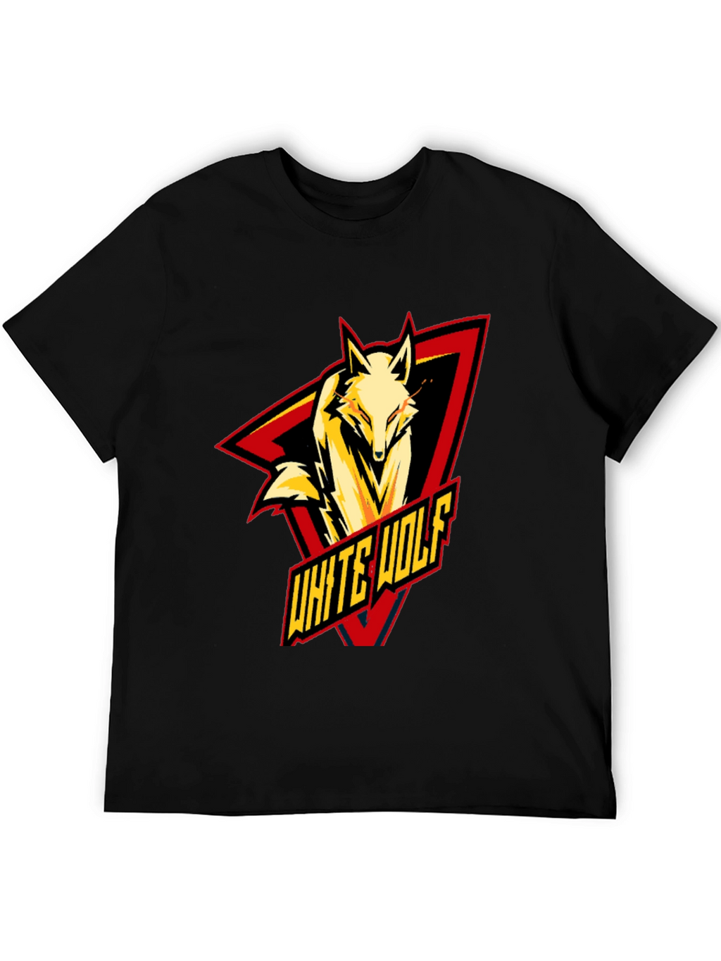 White Wolf Graphic T-Shirt - Black