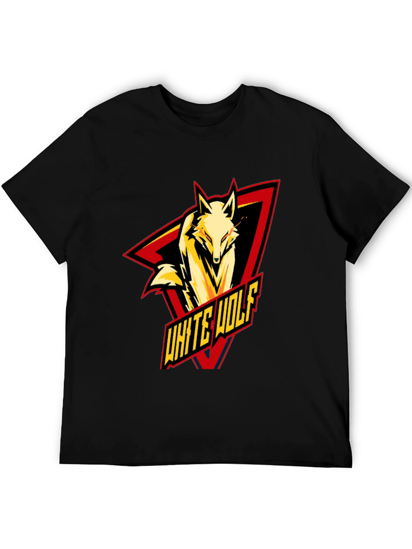 White Wolf Graphic T-Shirt - Black