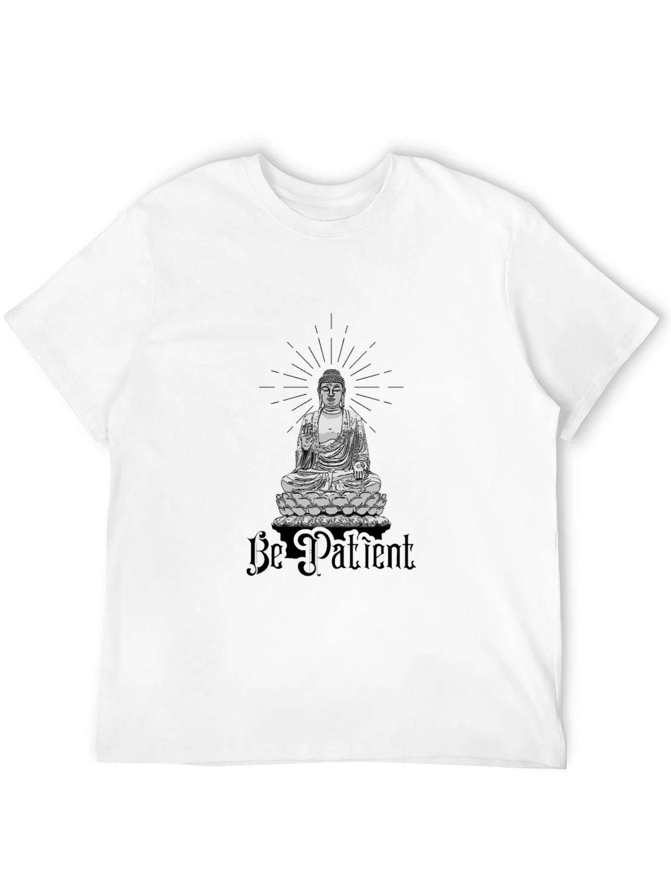 Be Patient Buddha Graphic Black Tee