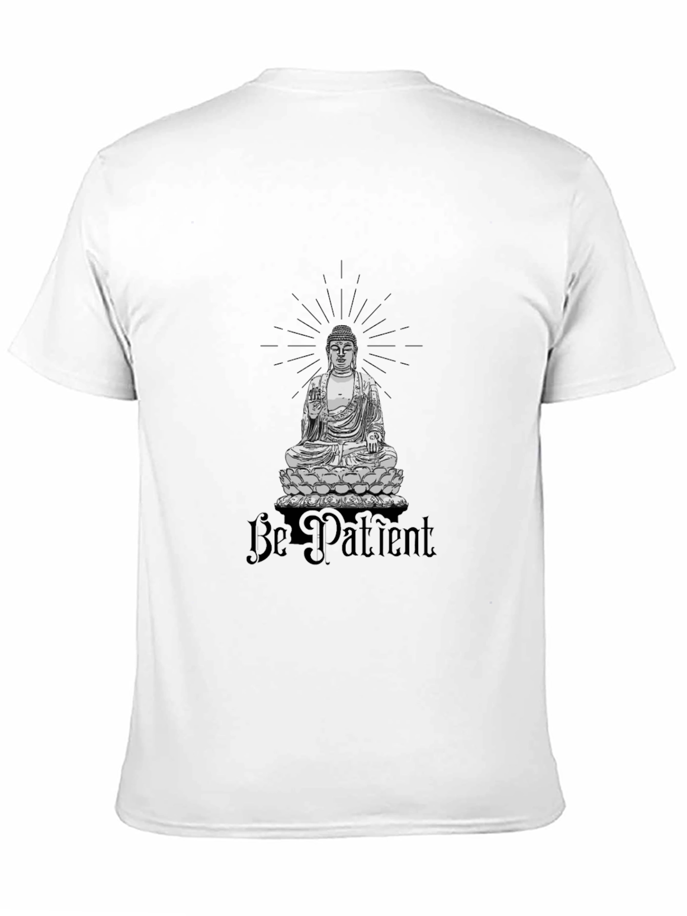 Be Patient Buddha Graphic Black Tee