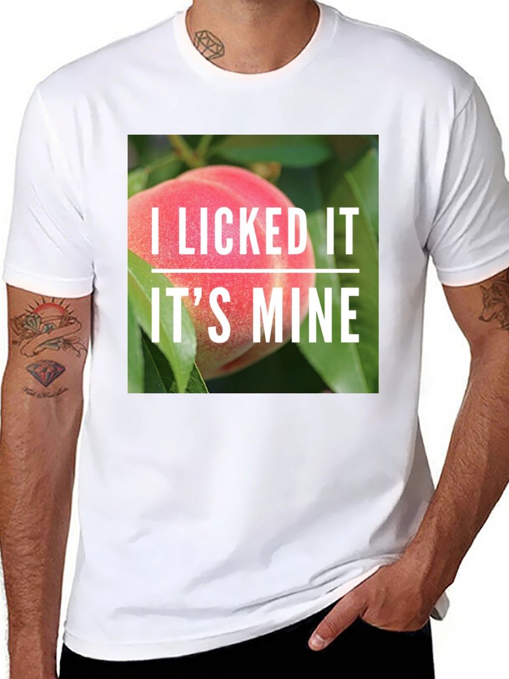 I Licked It Peach T-Shirt