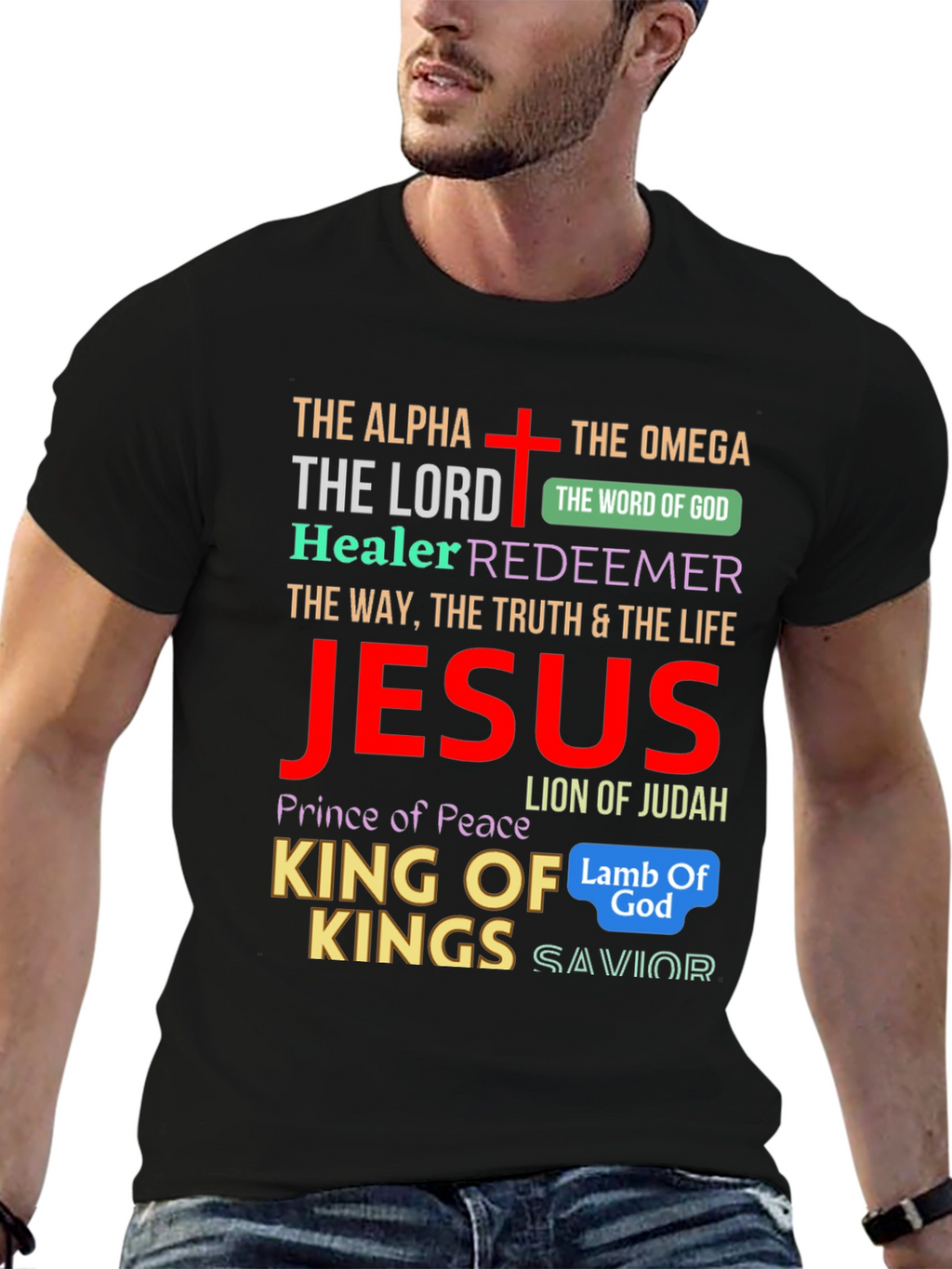 Faith-Based Christian T-Shirt - Jesus King of Kings Design
