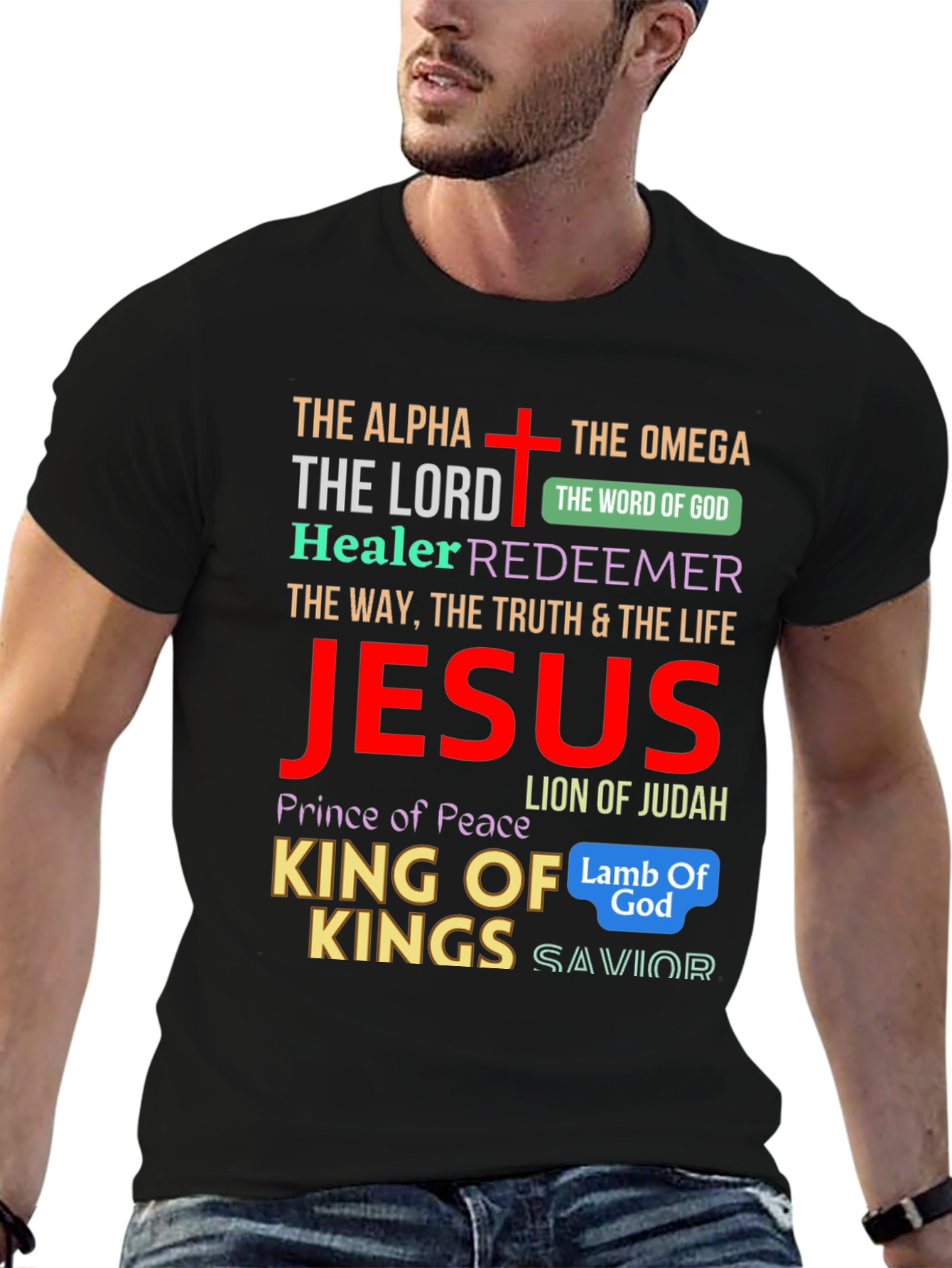 Faith-Based Christian T-Shirt - Jesus King of Kings Design