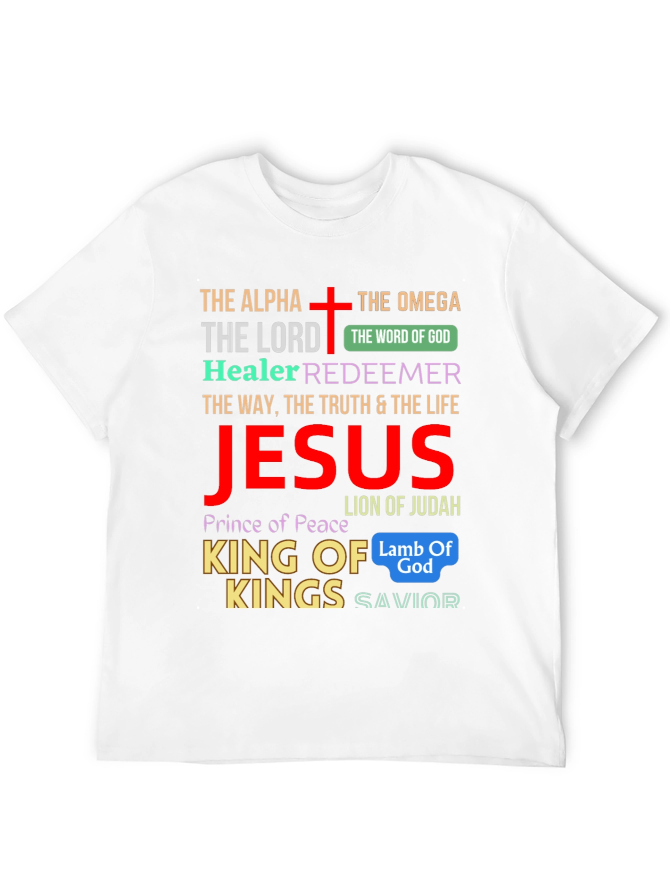 Faith-Based Christian T-Shirt - Jesus King of Kings Design