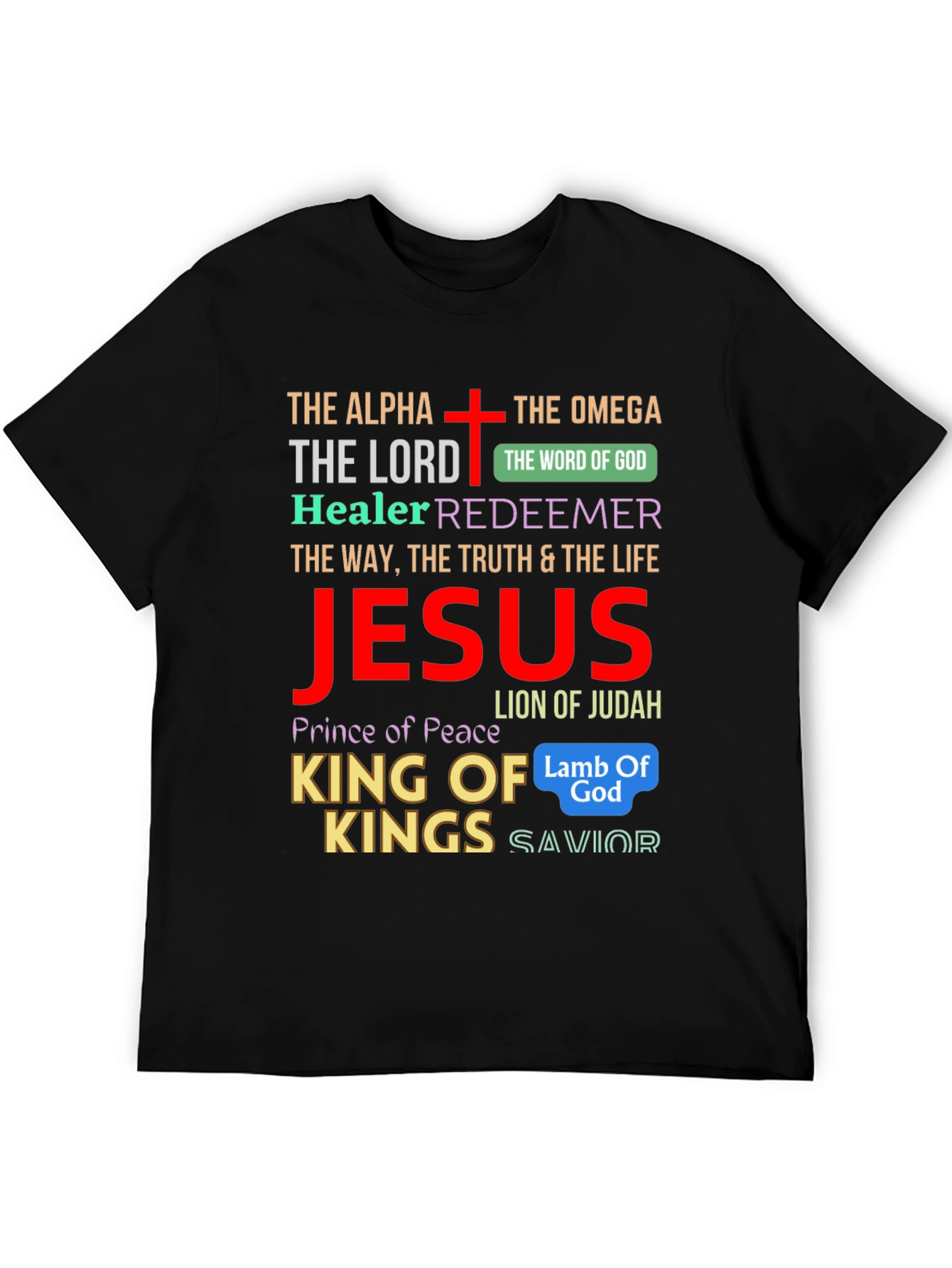 Faith-Based Christian T-Shirt - Jesus King of Kings Design