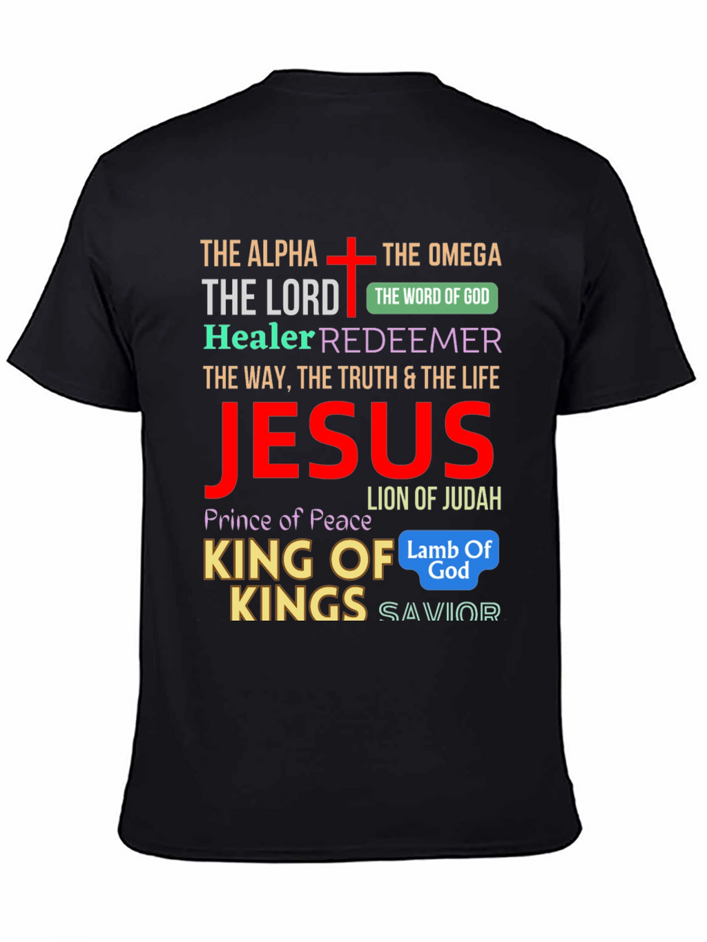 Faith-Based Christian T-Shirt - Jesus King of Kings Design