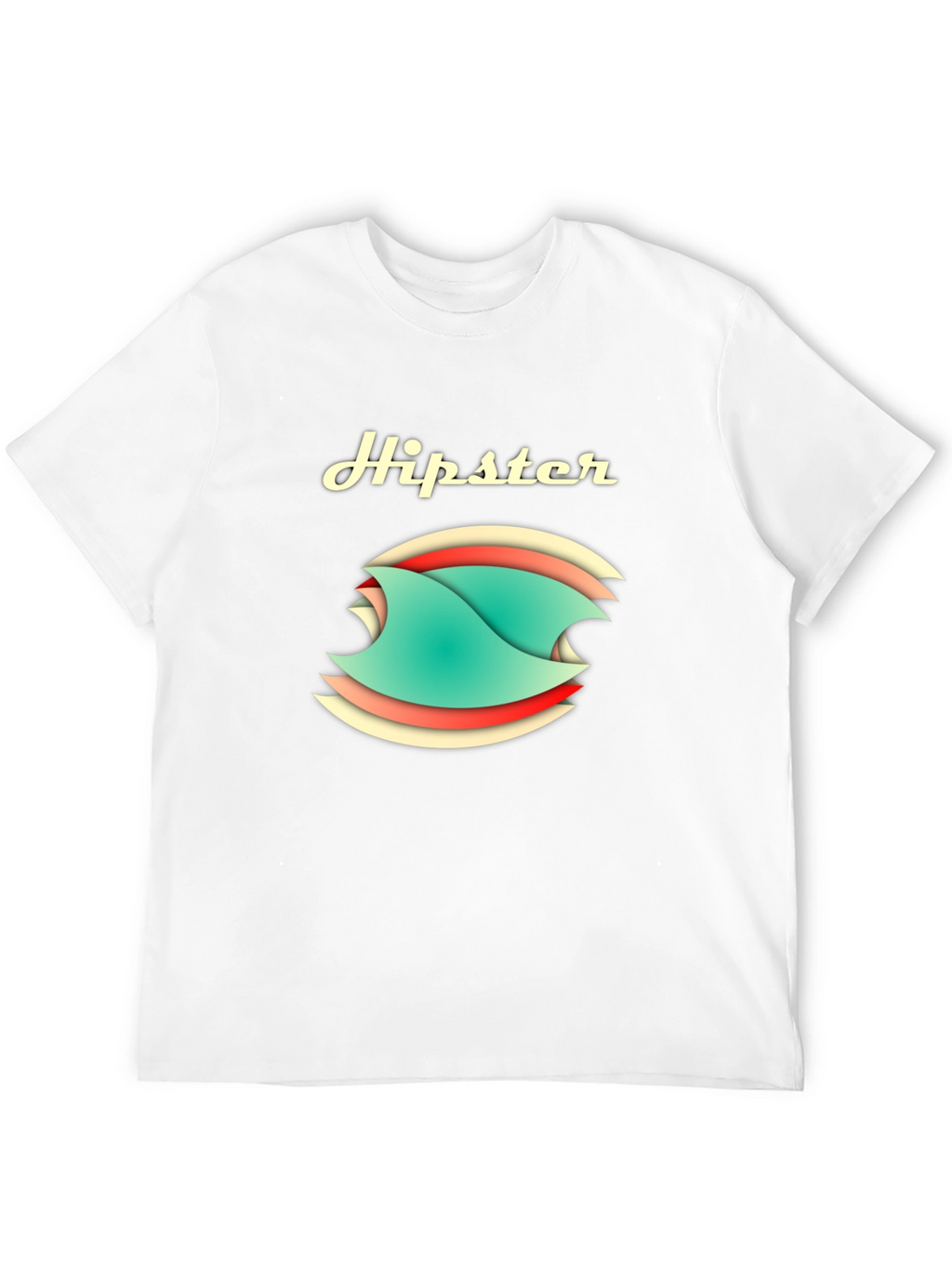 Hipster Graphic Tee - Stylish Cotton Blend T-Shirt