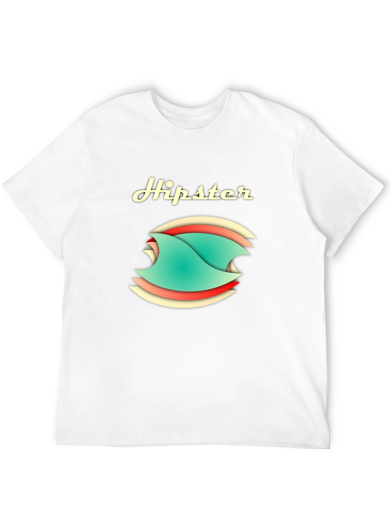 Hipster Graphic Tee - Stylish Cotton Blend T-Shirt