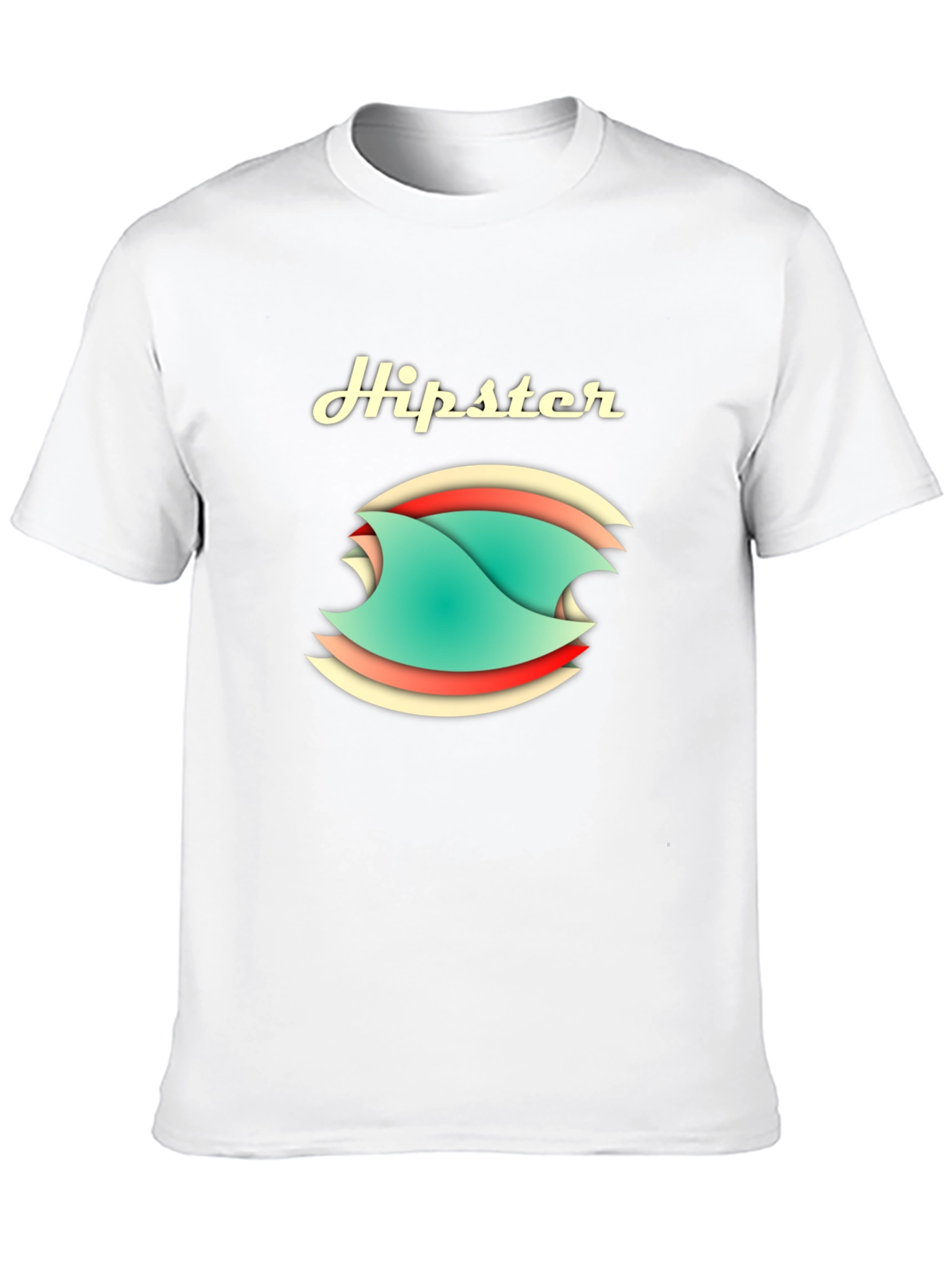 Hipster Graphic Tee - Stylish Cotton Blend T-Shirt