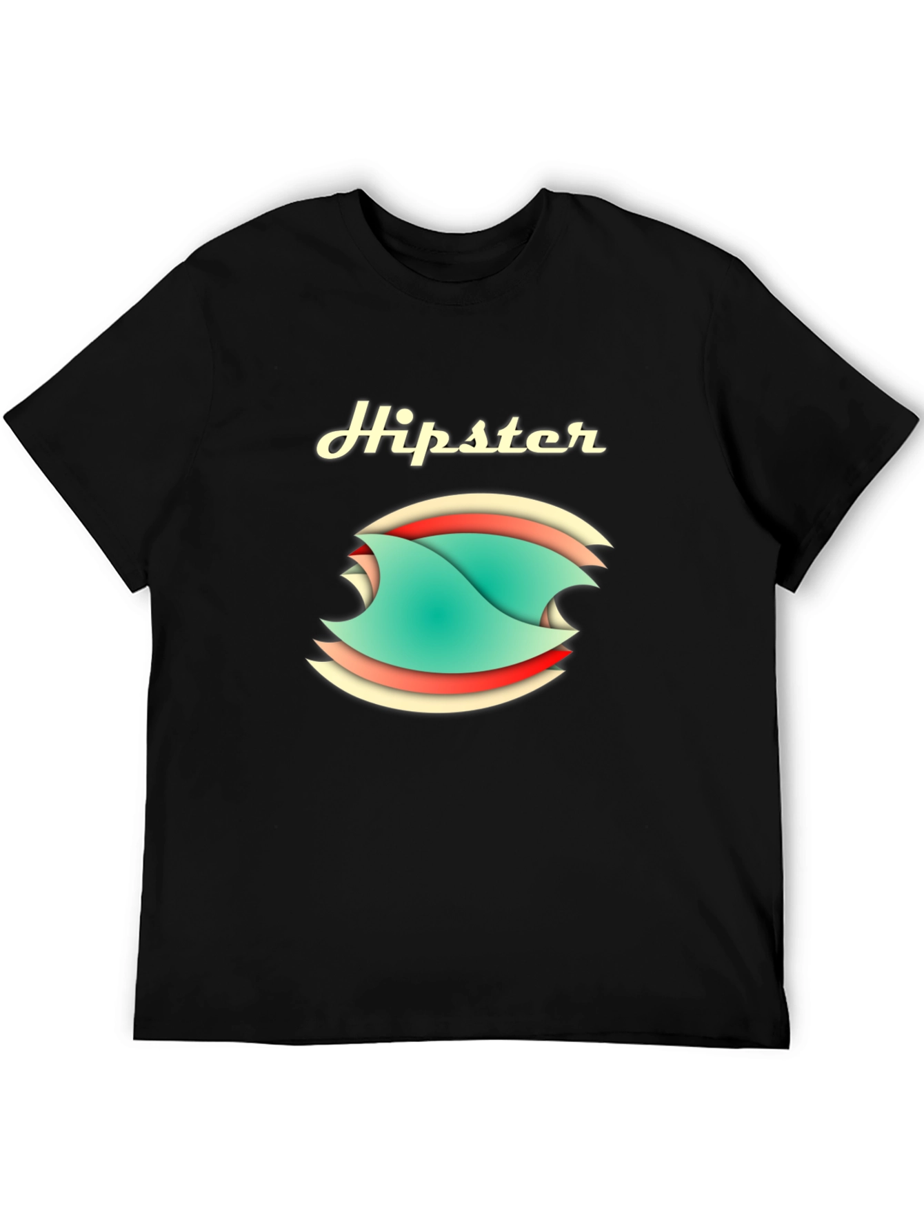 Hipster Graphic Tee - Stylish Cotton Blend T-Shirt