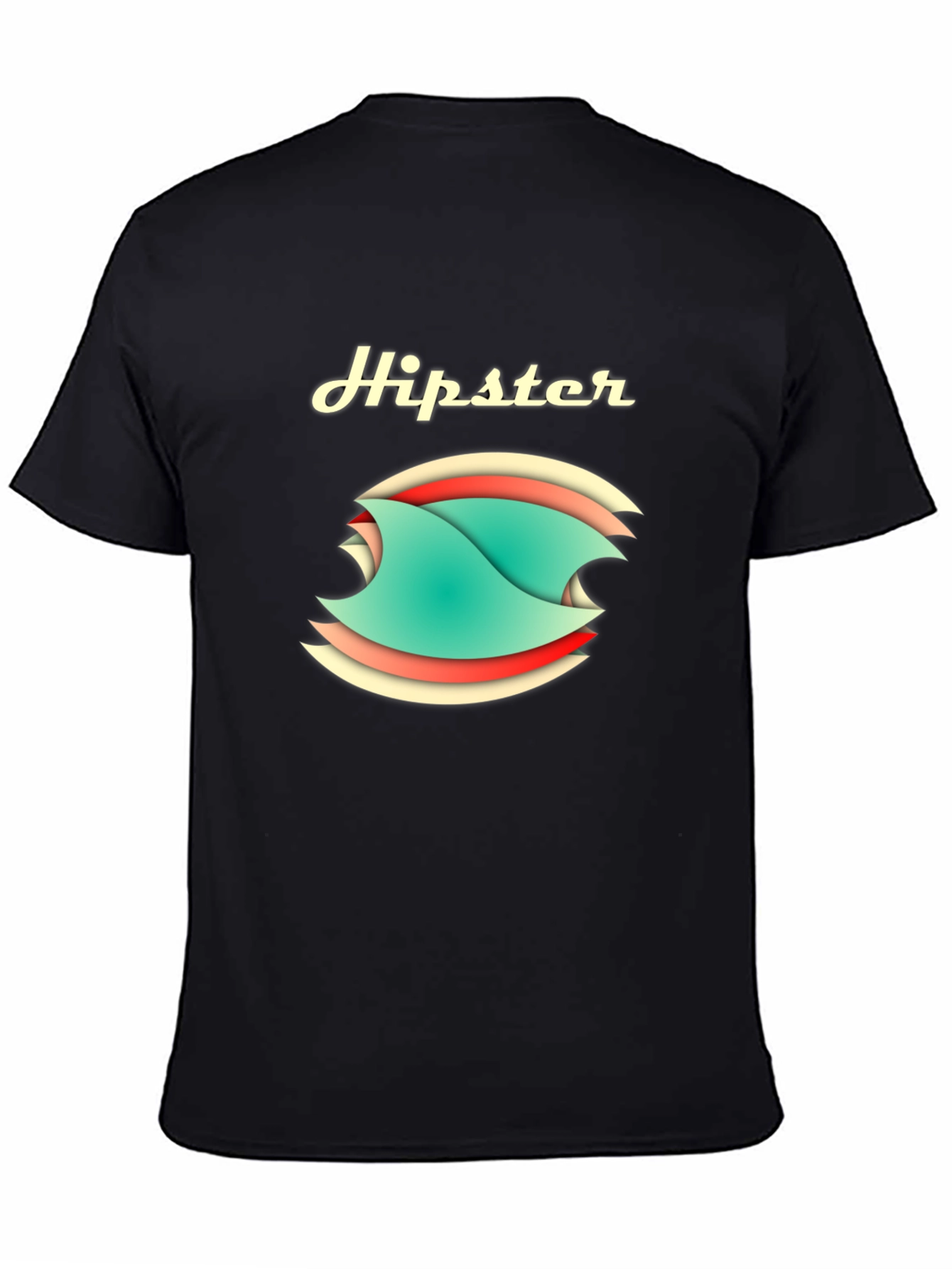 Hipster Graphic Tee - Stylish Cotton Blend T-Shirt