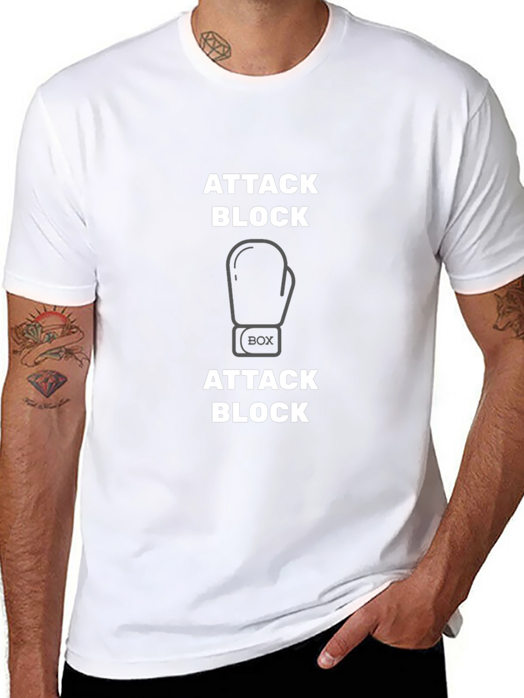 Attack Block Boxing Graphic T-Shirt