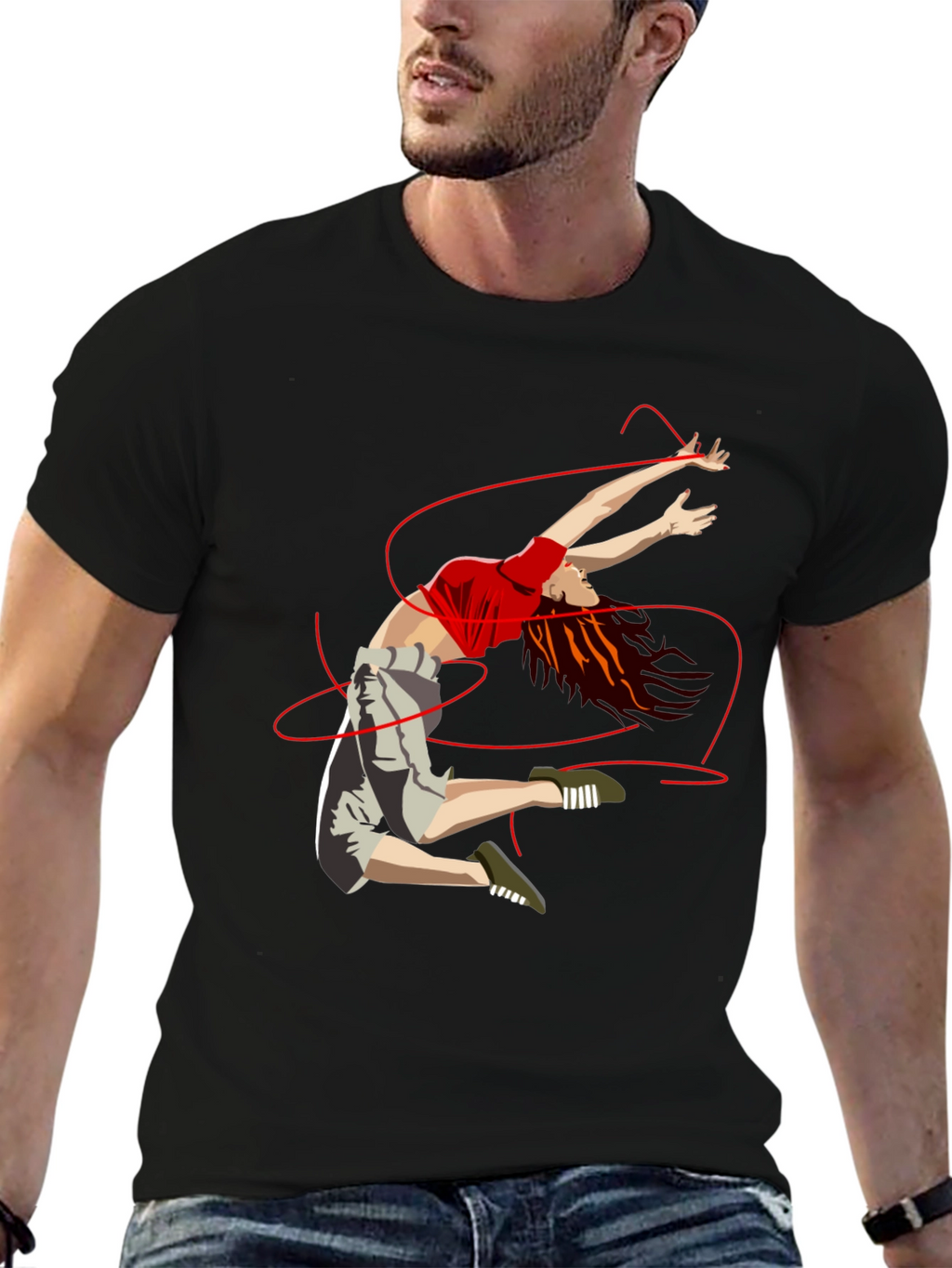 Dancer Graphic Tee - Unisex Black T-Shirt
