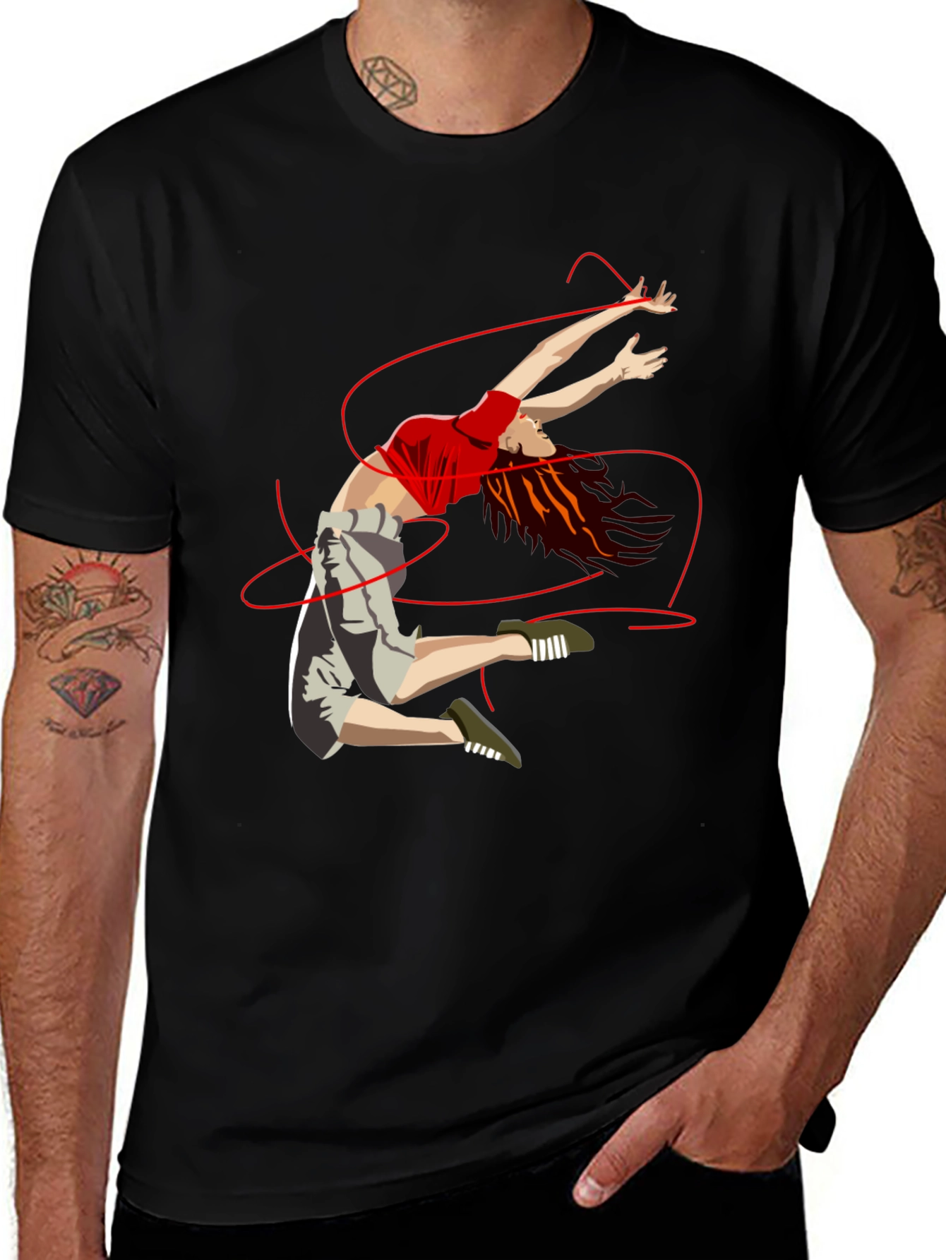 Dancer Graphic Tee - Unisex Black T-Shirt