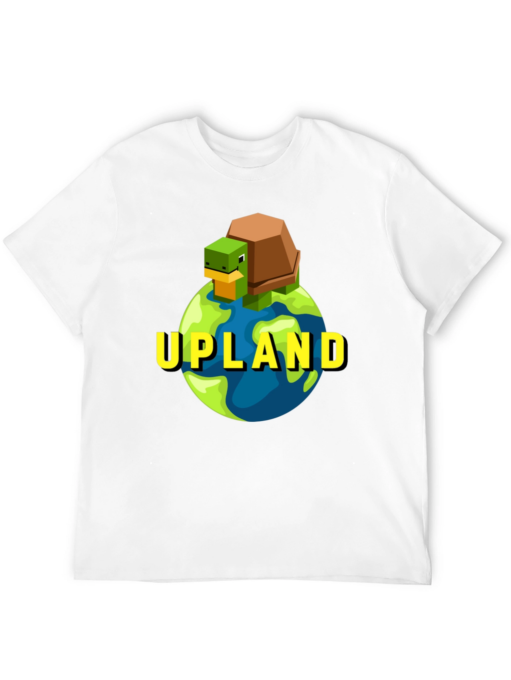 Upland Turtle Earth Graphic Tee - Black Cotton T-Shirt
