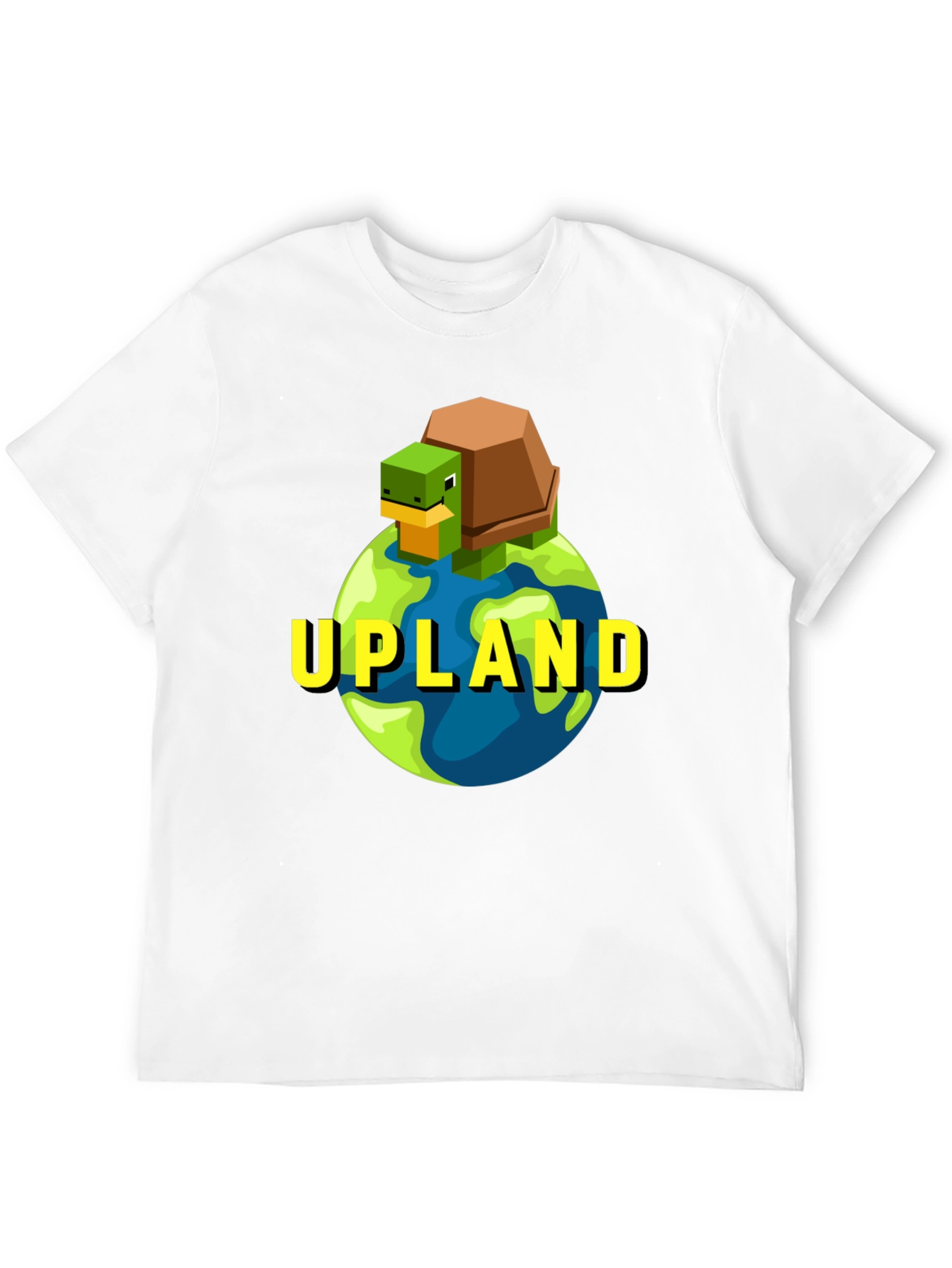 Upland Turtle Earth Graphic Tee - Black Cotton T-Shirt