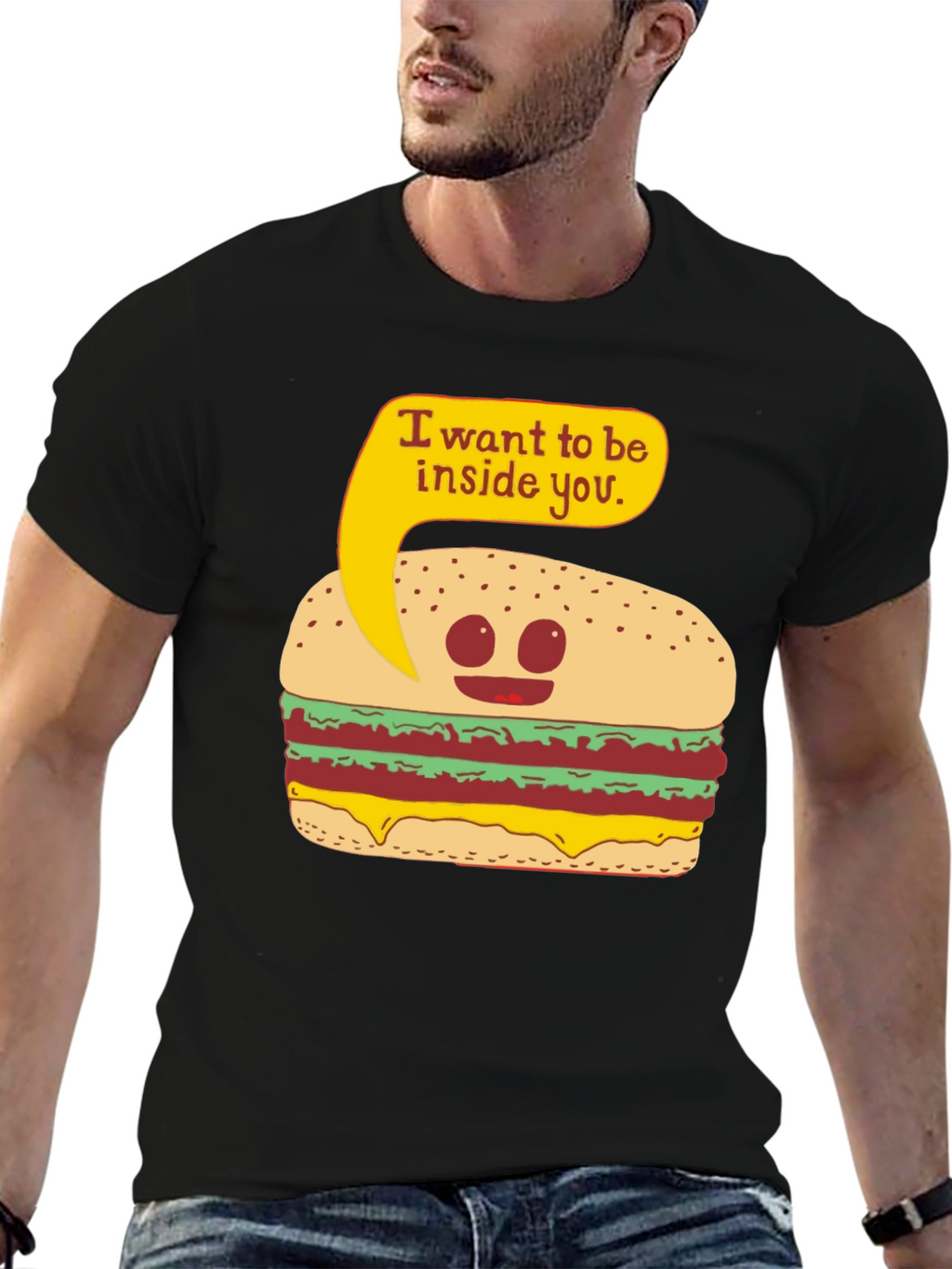 Funny Burger I Want To Be Inside You T-Shirt