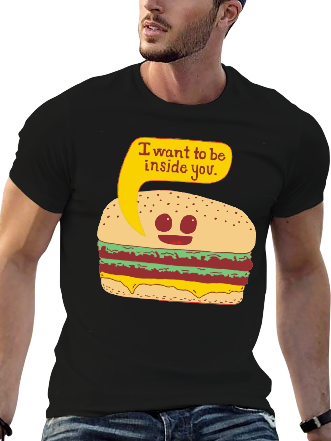 Funny Burger I Want To Be Inside You T-Shirt