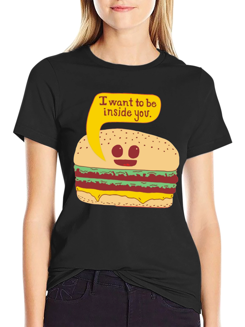 Funny Burger I Want To Be Inside You T-Shirt