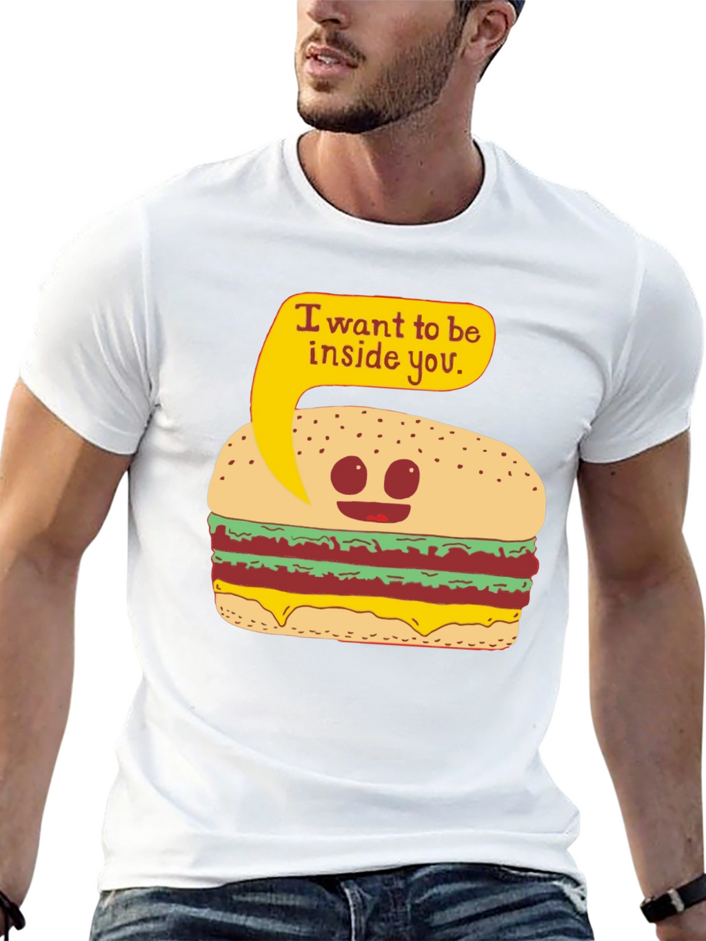 Funny Burger I Want To Be Inside You T-Shirt