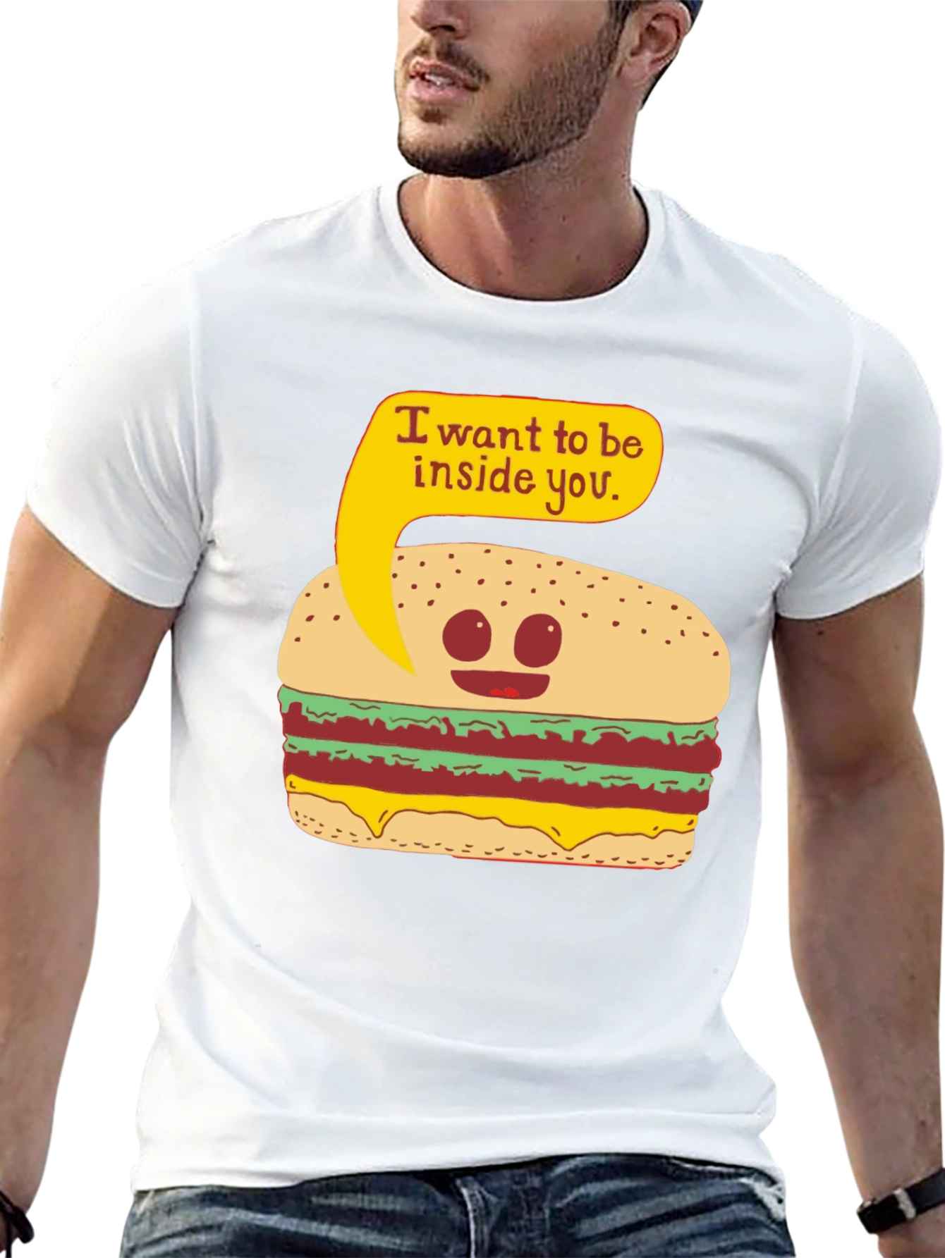 Funny Burger I Want To Be Inside You T-Shirt