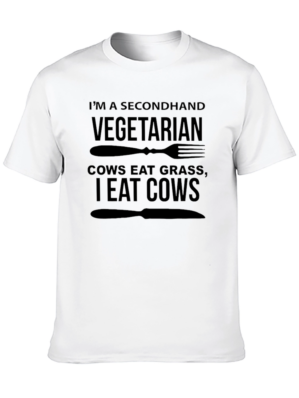 Secondhand Vegetarian Graphic Tee - Eat Cows!