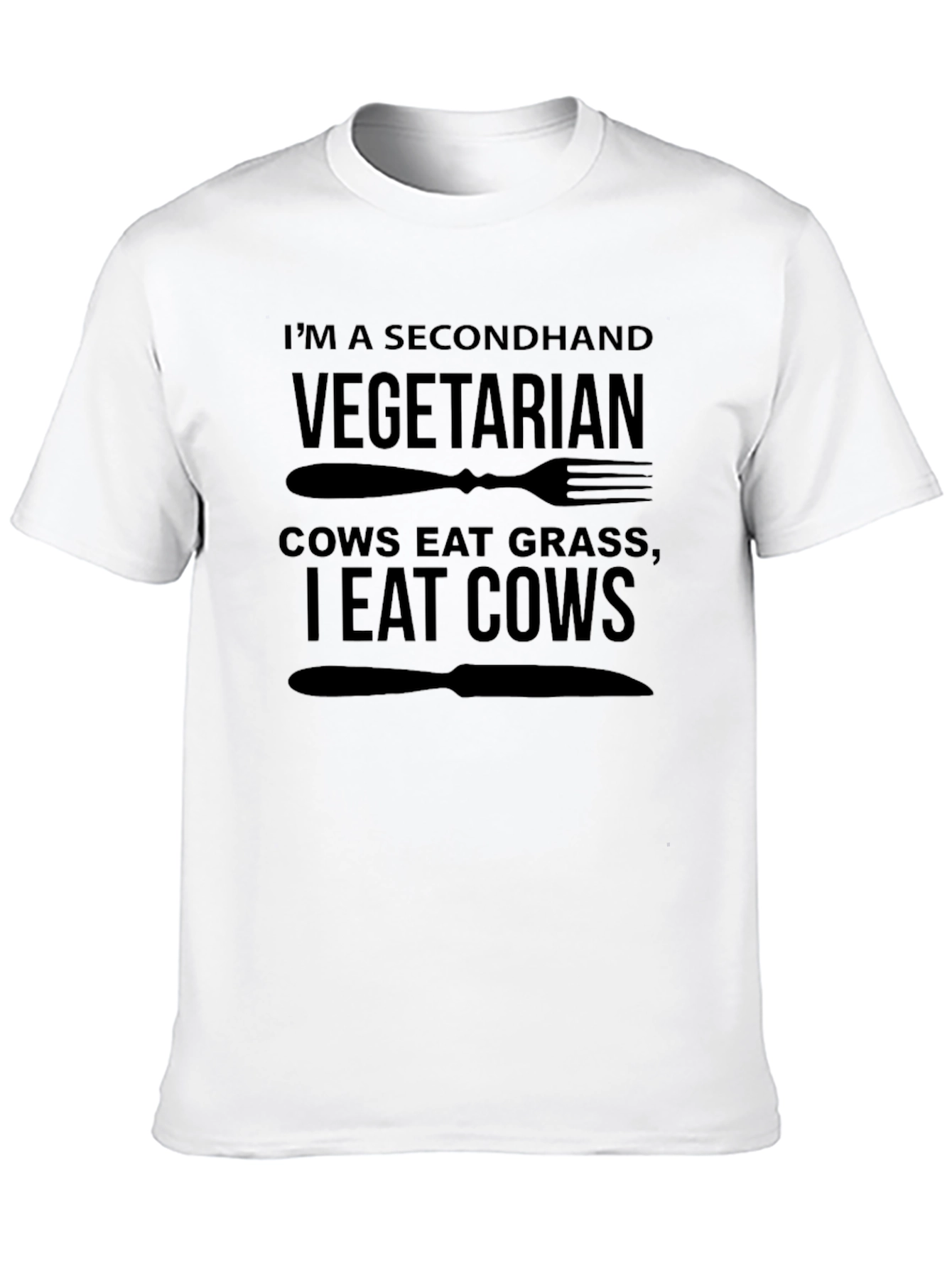 Secondhand Vegetarian Graphic Tee - Eat Cows!