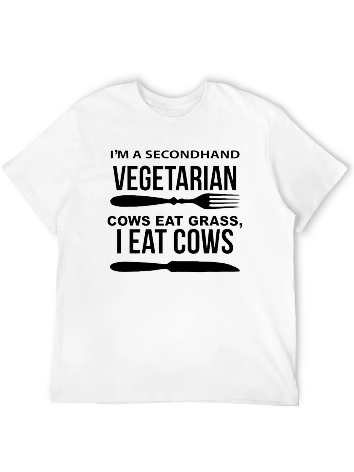Secondhand Vegetarian Graphic Tee - Eat Cows!