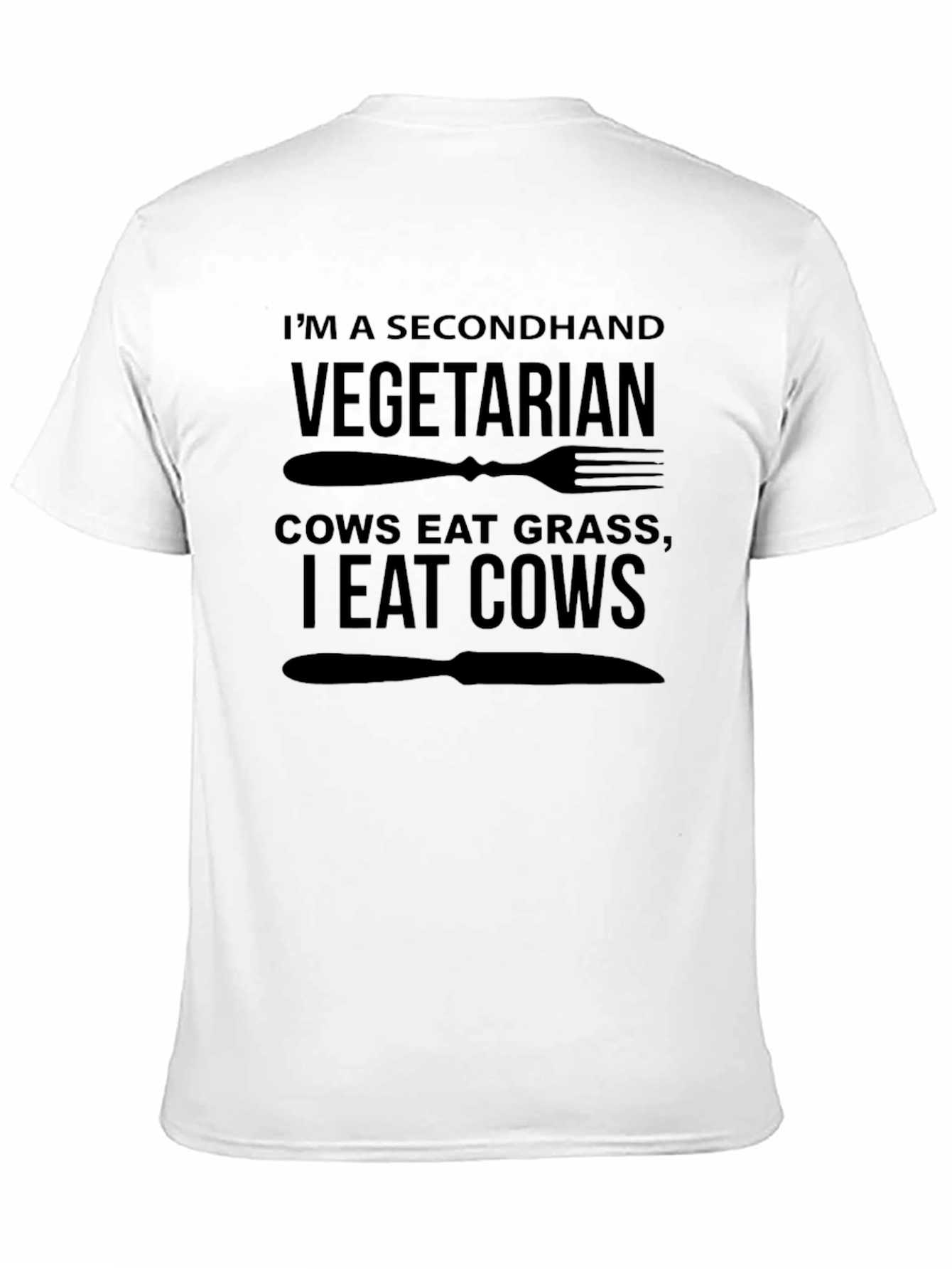 Secondhand Vegetarian Graphic Tee - Eat Cows!