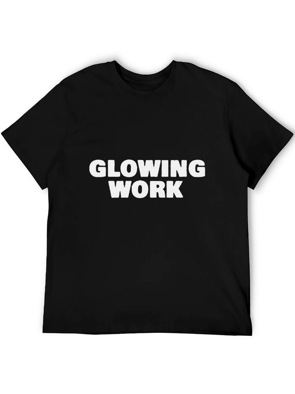 Glowing Work Black Cotton Tee