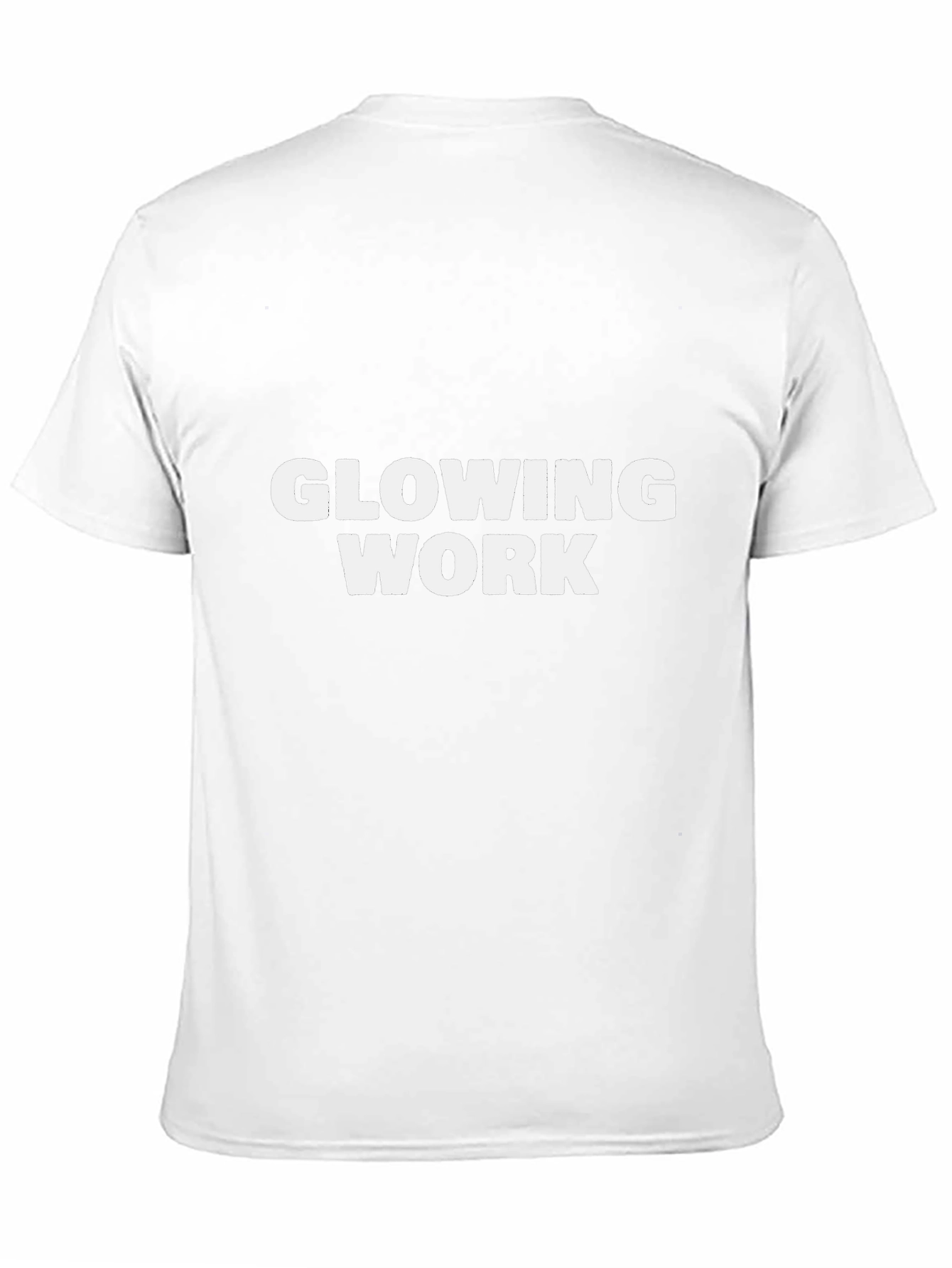 Glowing Work Black Cotton Tee