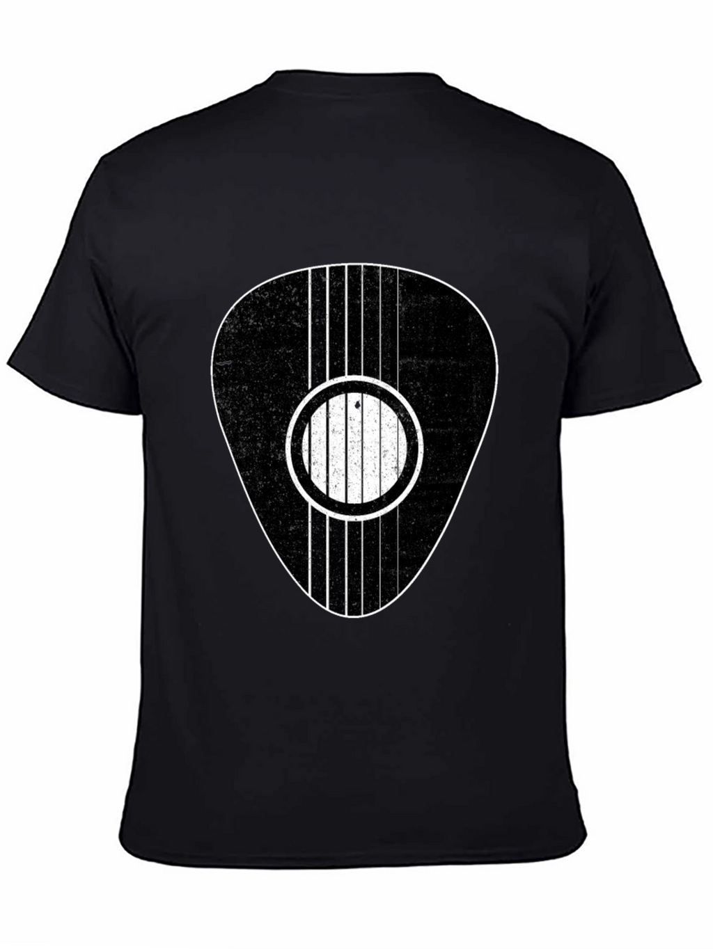 Guitar Pick Graphic Tee - Black Cotton