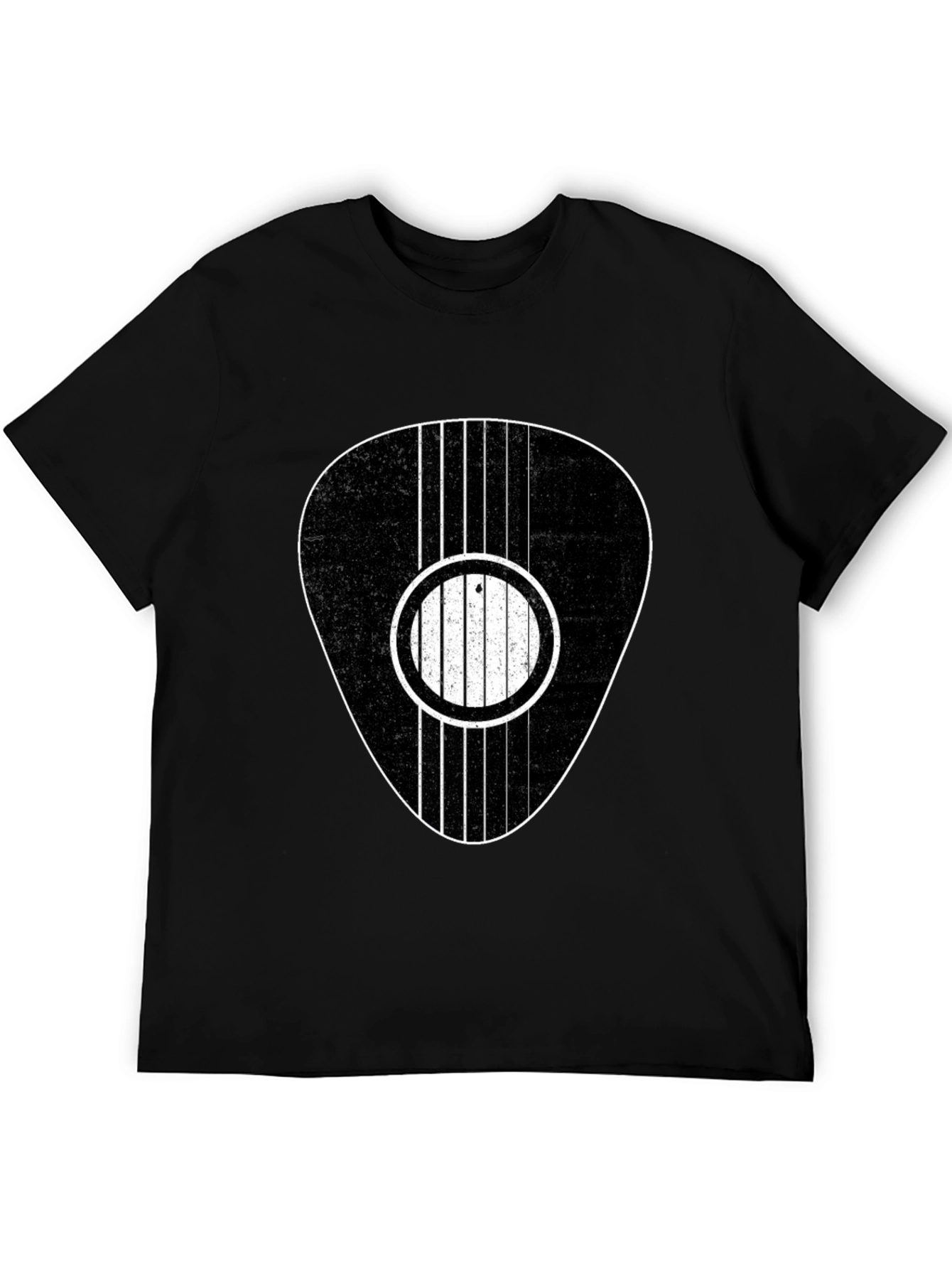 Guitar Pick Graphic Tee - Black Cotton