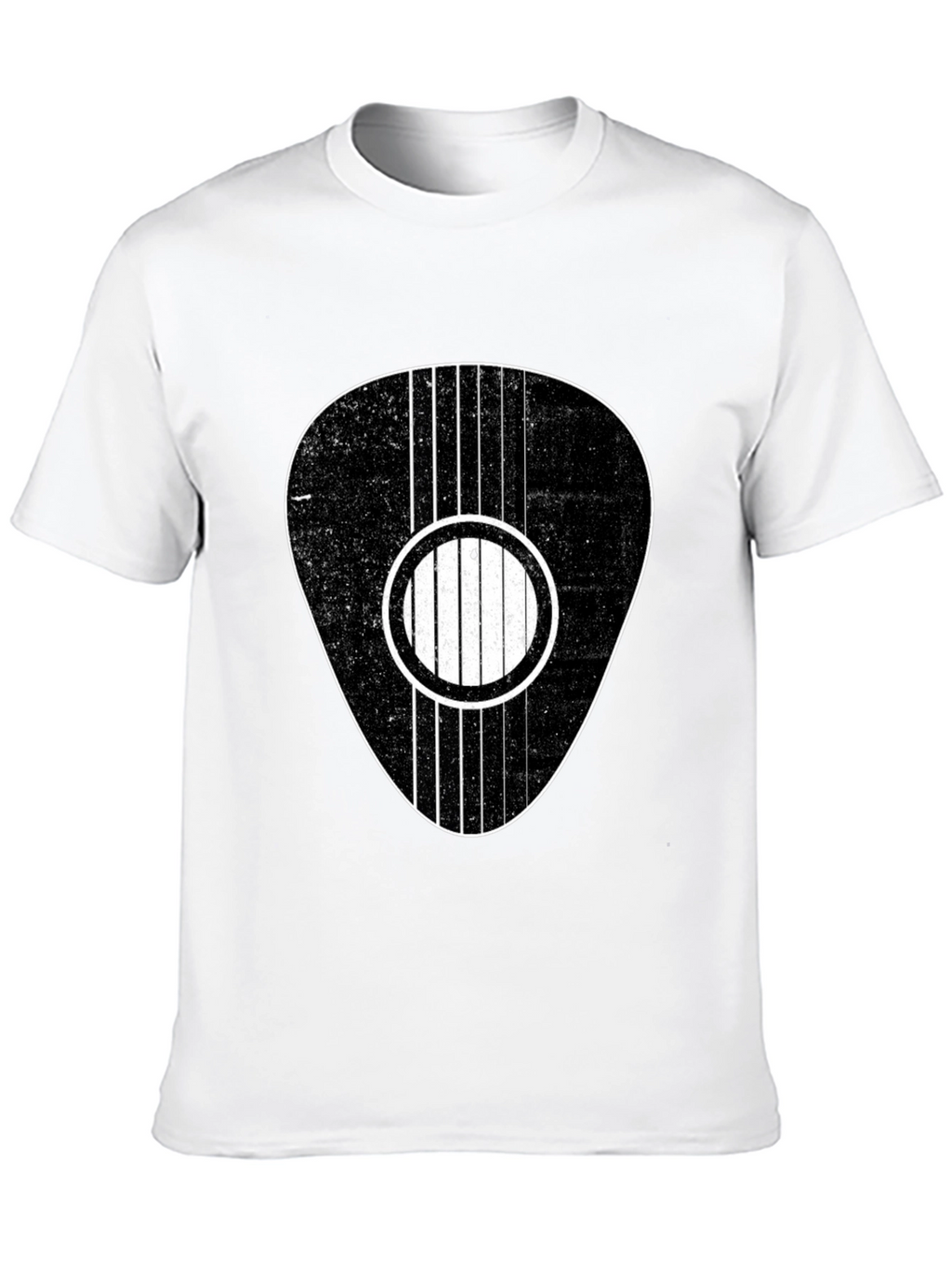 Guitar Pick Graphic Tee - Black Cotton