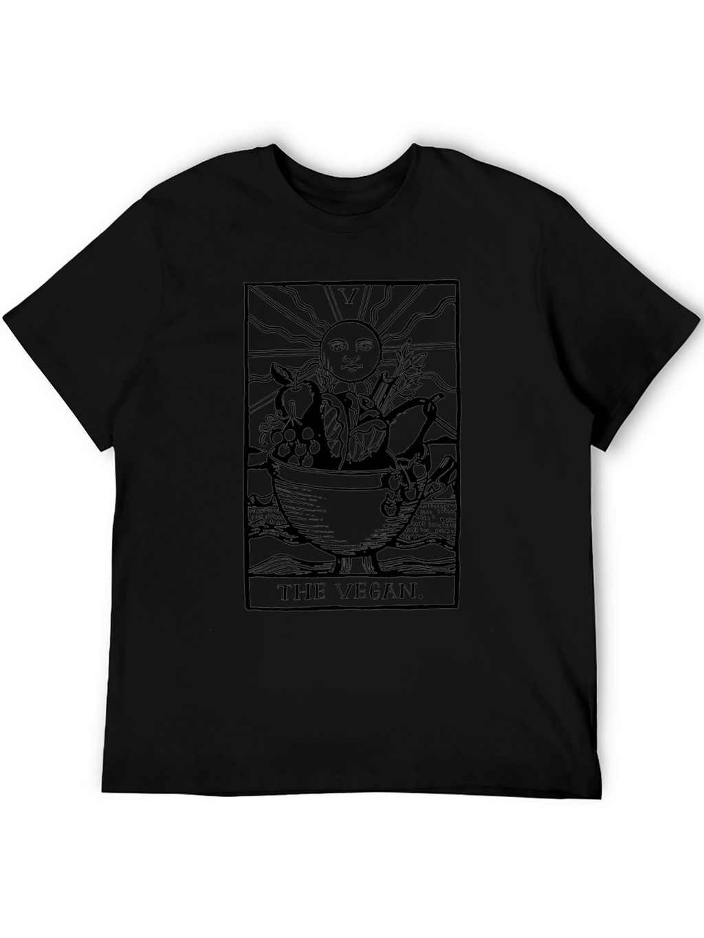 The Vegan Tarot Card T-Shirt - Black