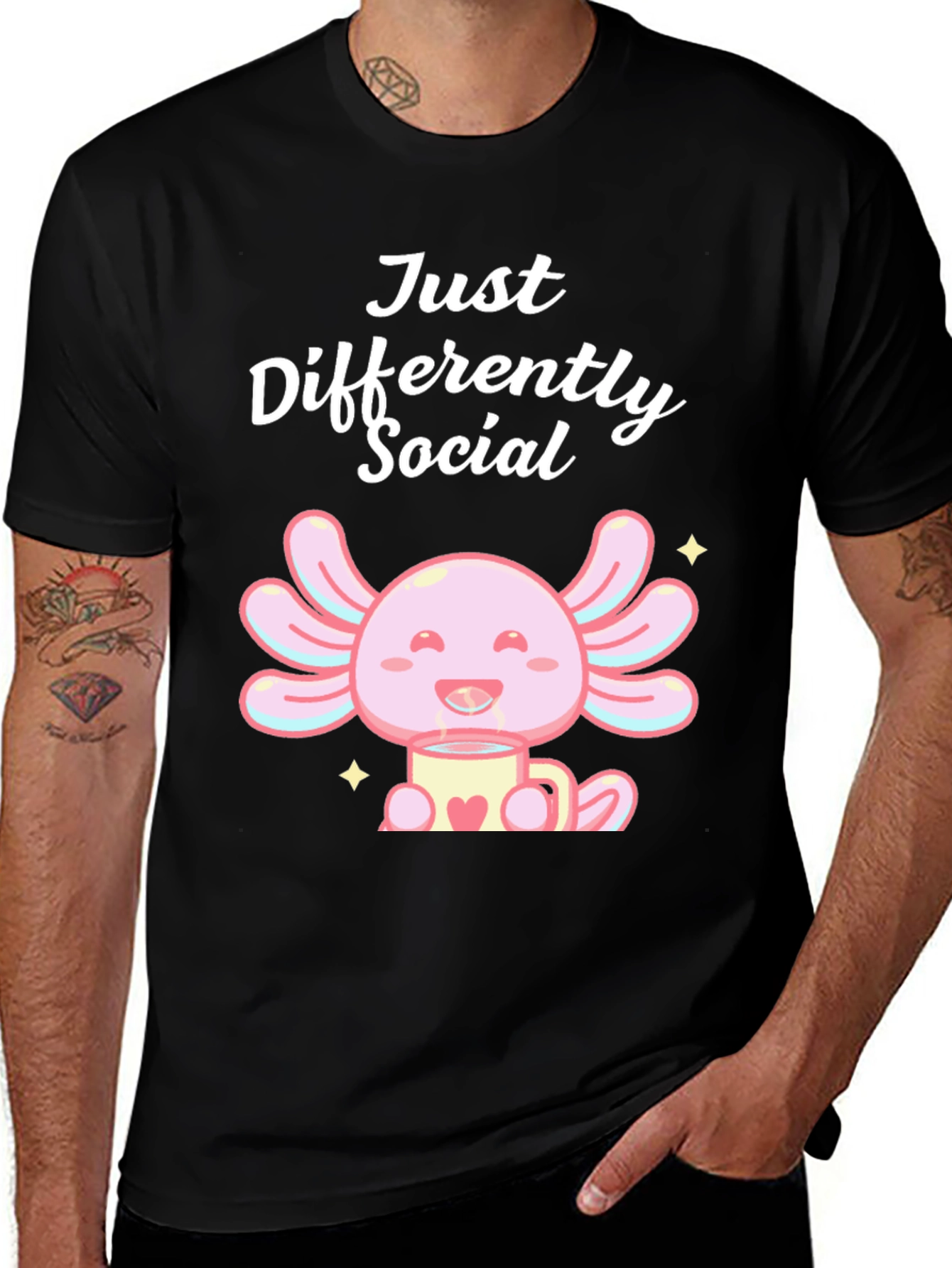 Just Differently Social Axolotl T-Shirt