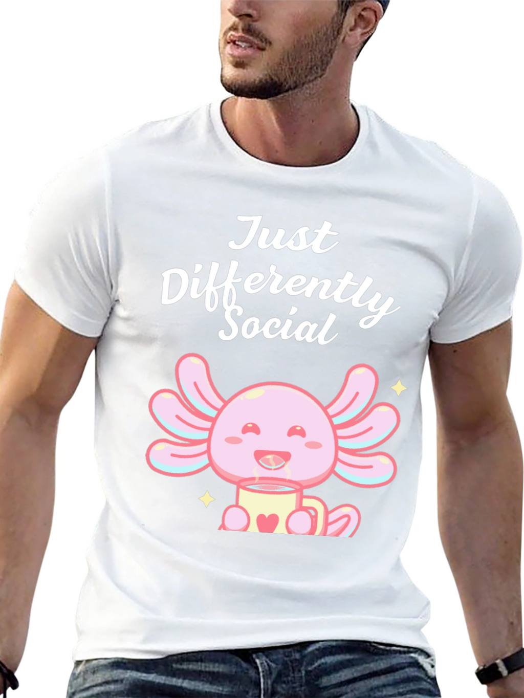 Just Differently Social Axolotl T-Shirt