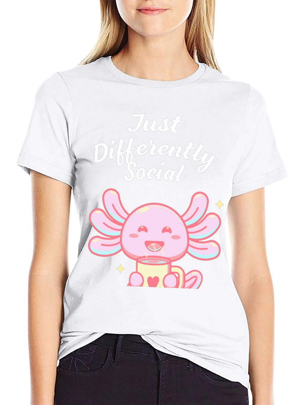 Just Differently Social Axolotl T-Shirt