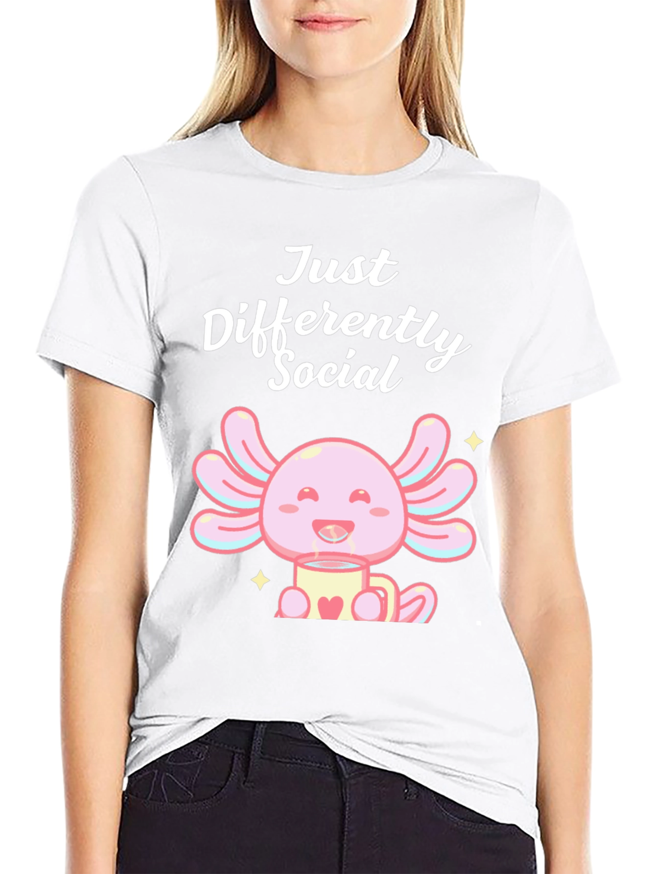 Just Differently Social Axolotl T-Shirt
