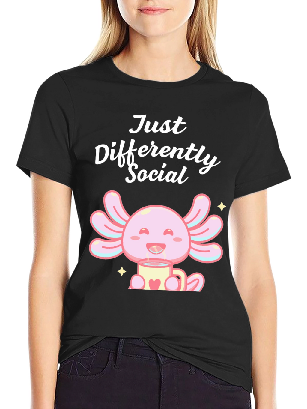 Just Differently Social Axolotl T-Shirt