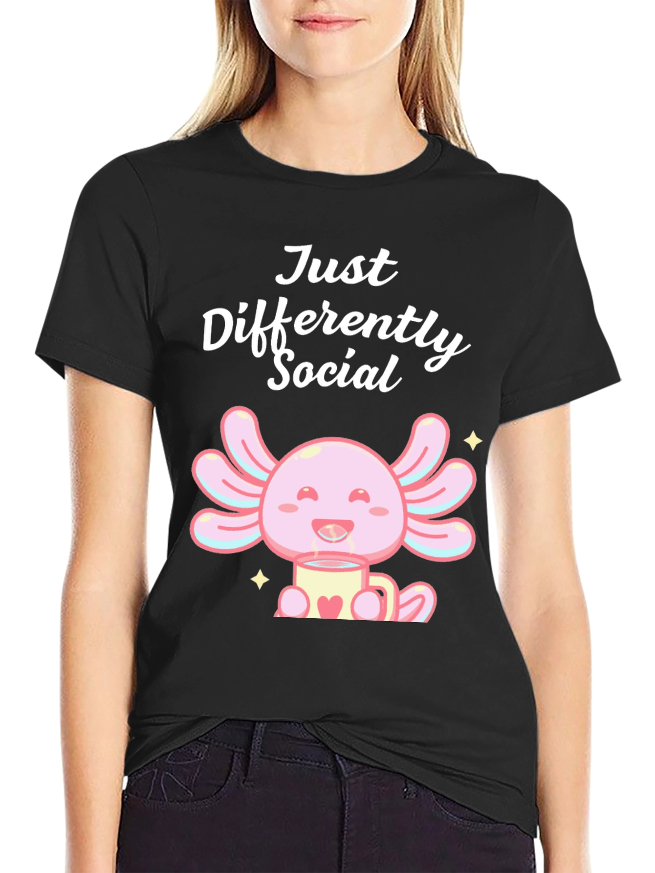 Just Differently Social Axolotl T-Shirt