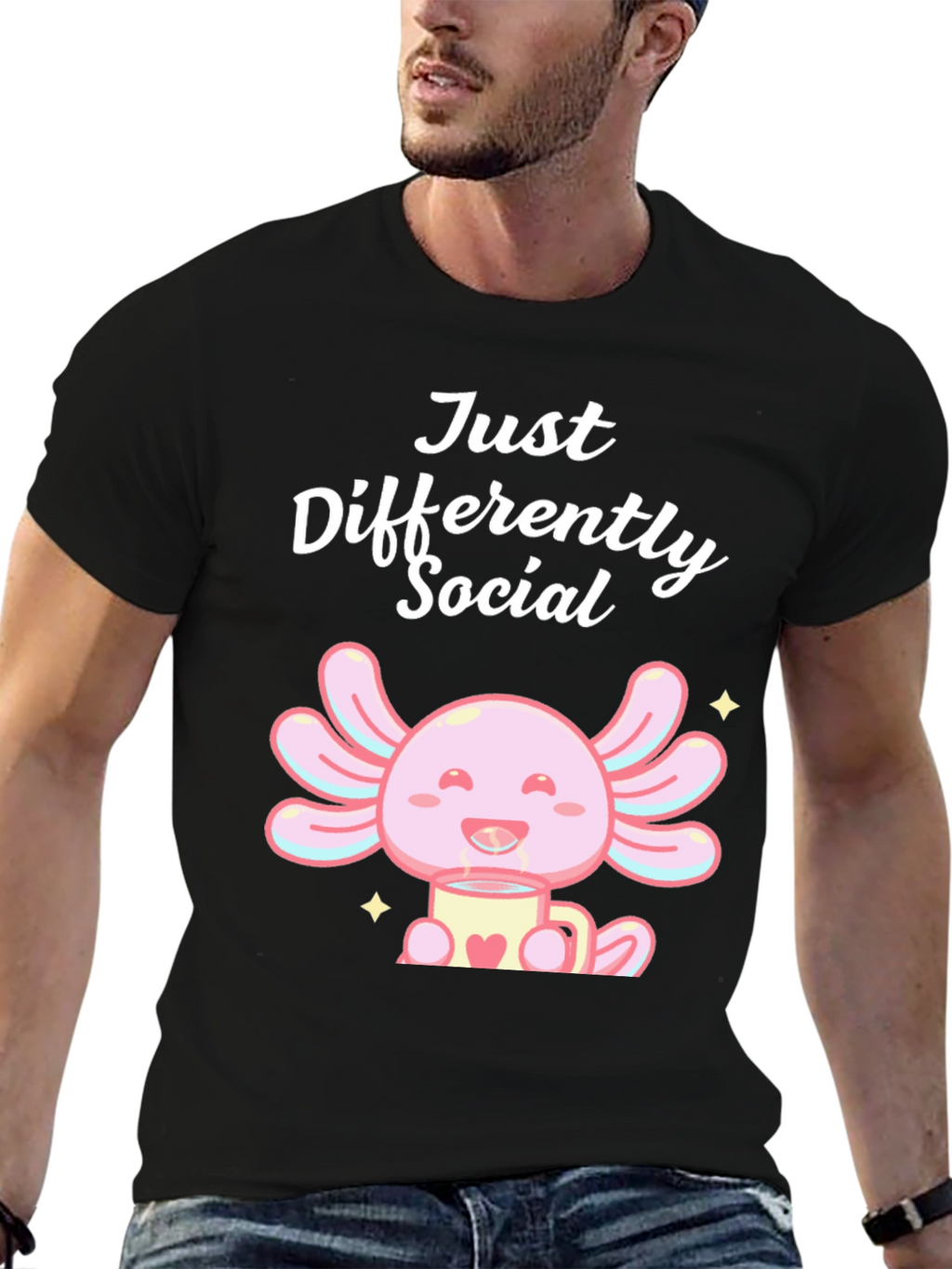 Just Differently Social Axolotl T-Shirt