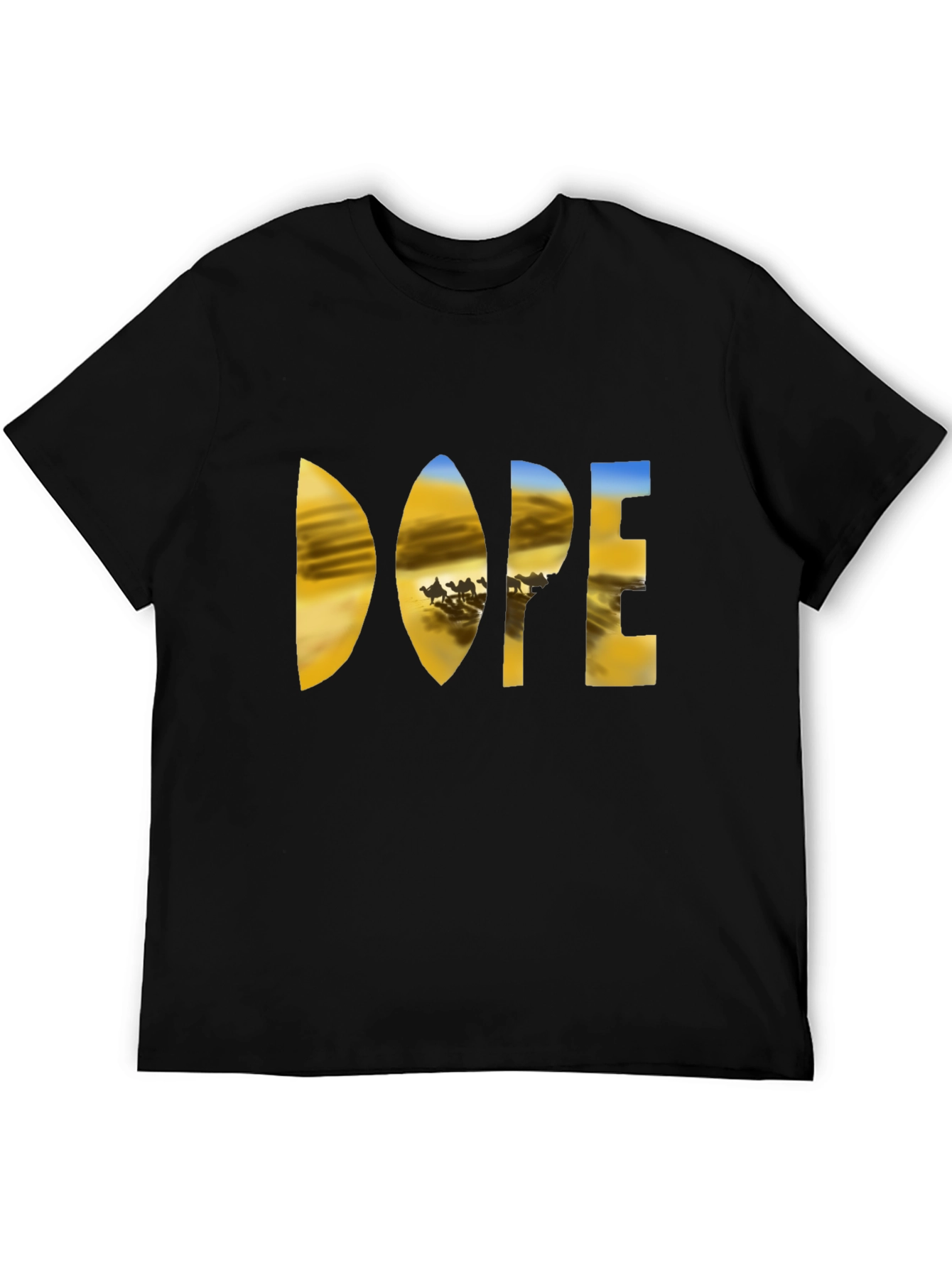 Dope Desert Graphic T-Shirt - Mens Black Tee
