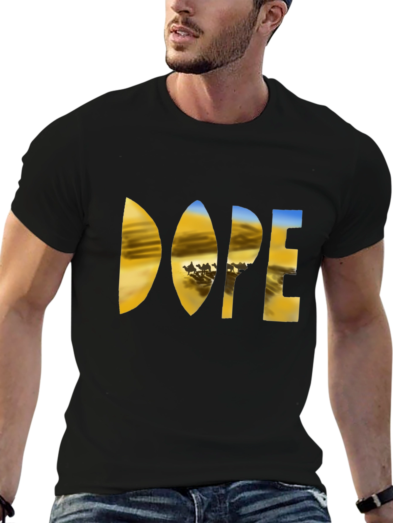 Dope Desert Graphic T-Shirt - Mens Black Tee